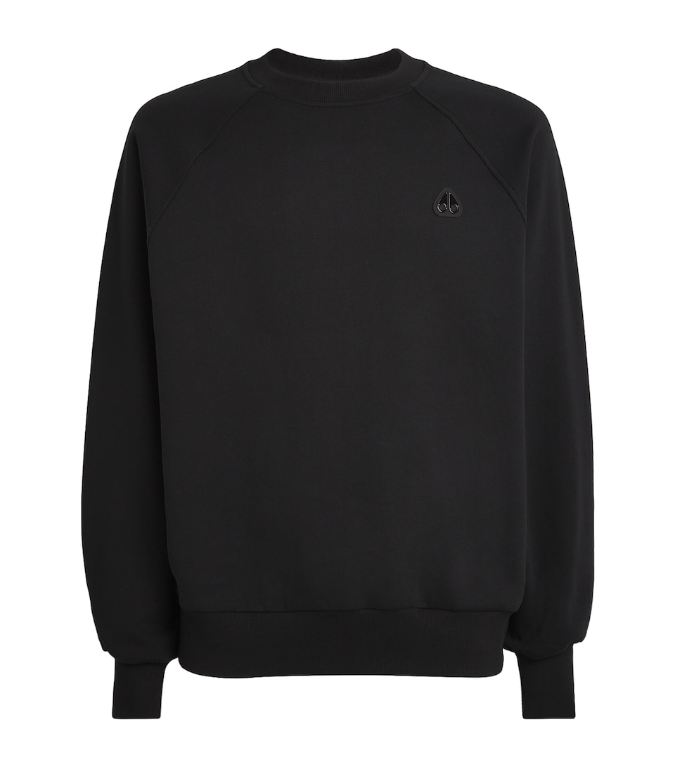 Moose Knuckles Mens Logo Yul Sweatshirt Black