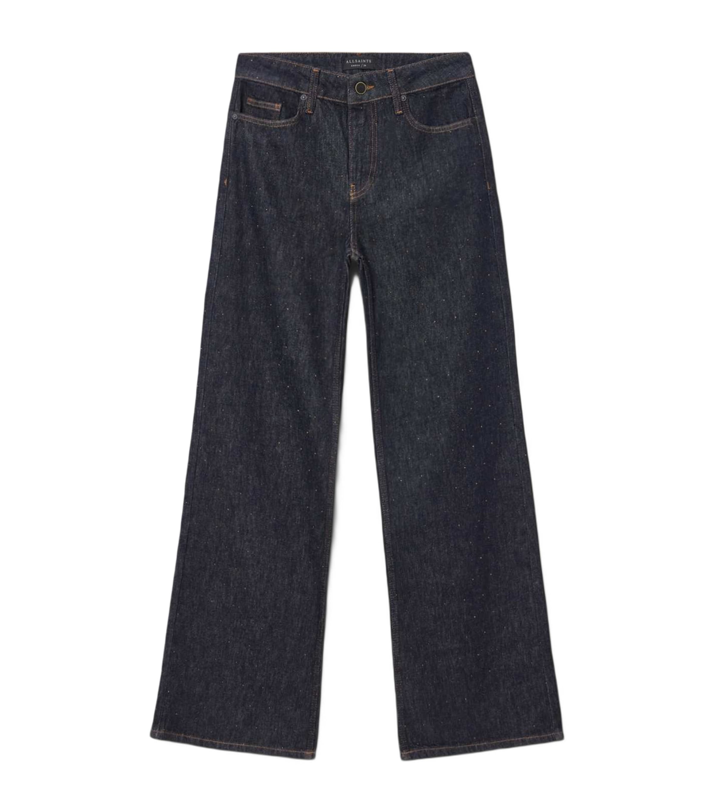 Ember Sparkle Mid-Rise Flared Jeans