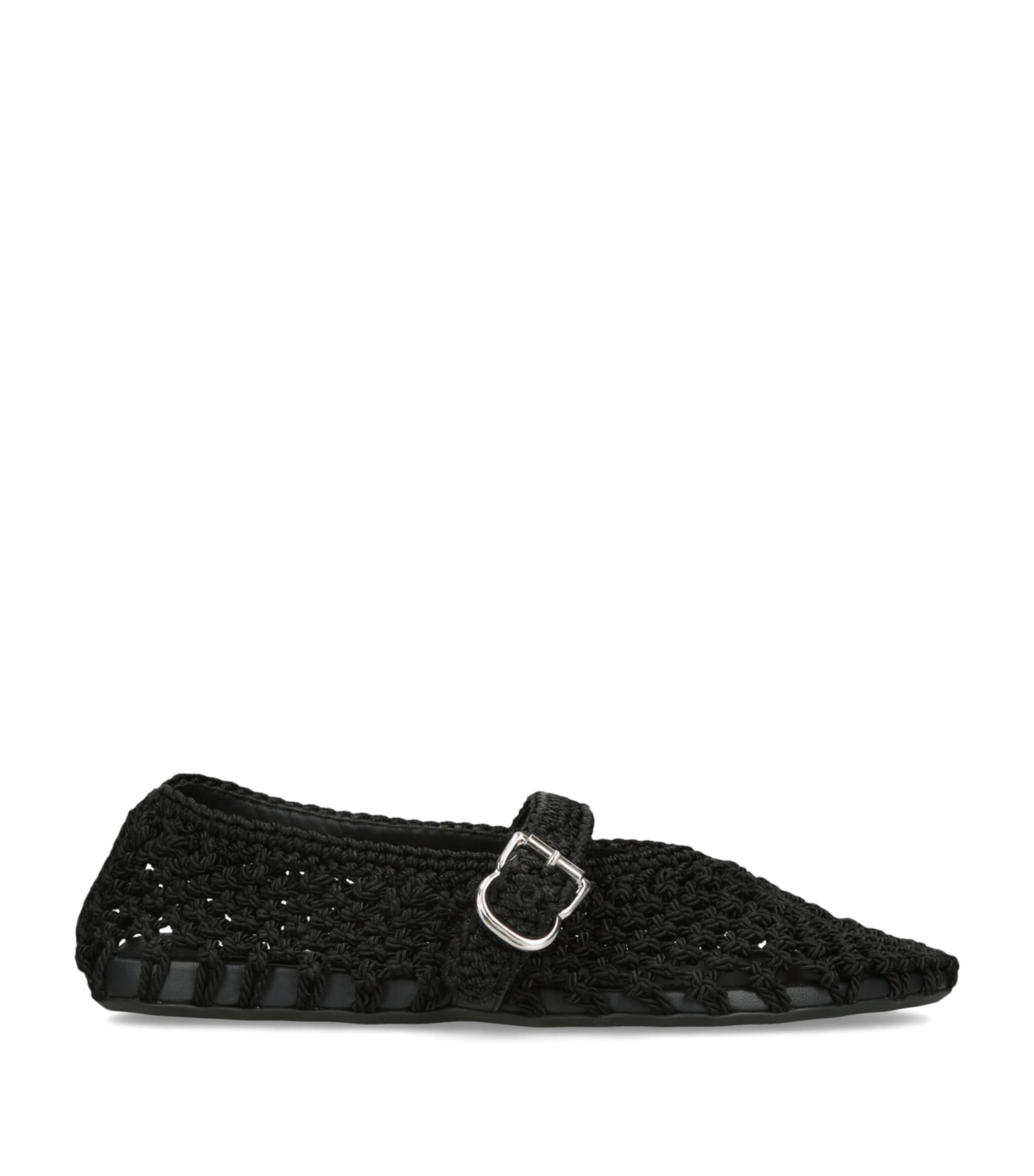 Alaïa Knotted Ballet Flats Black
