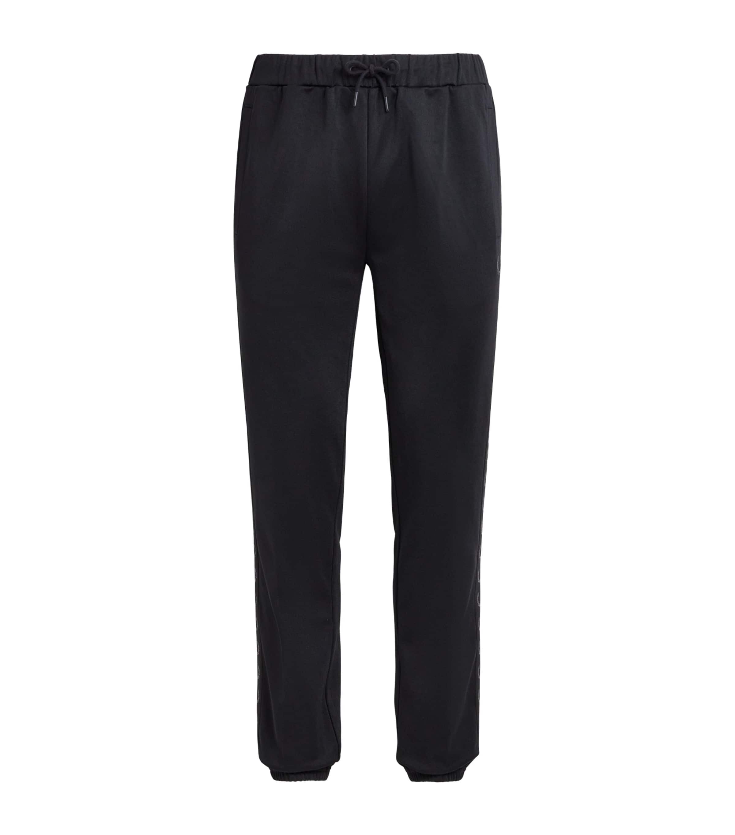 Fred Perry Mens Contrast Tape Wreath Sweatpants Black
