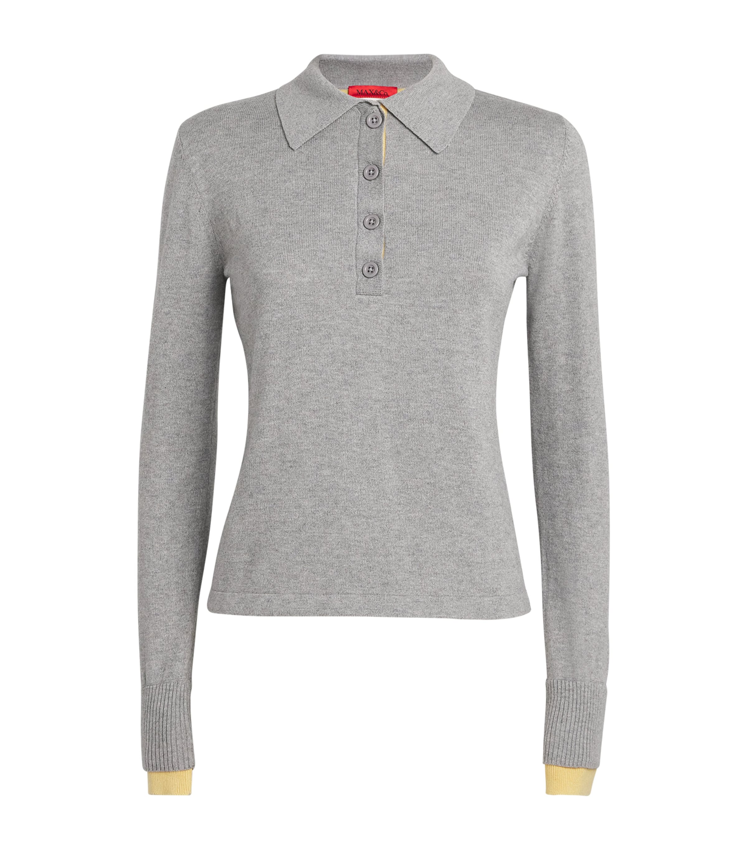 Cotton-Cashmere Polo Sweater