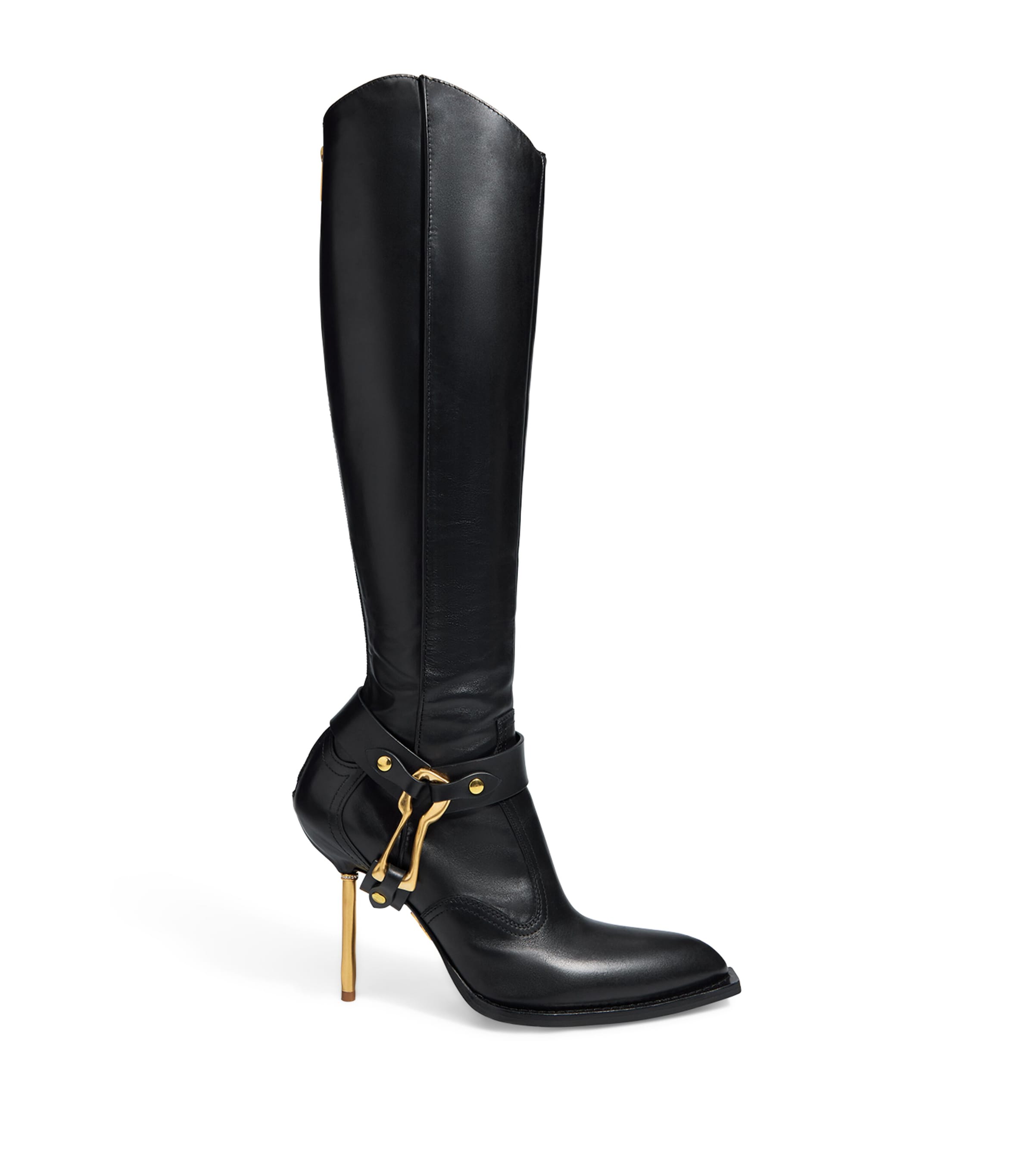 Leather Keyhole Knee-High Boots 95