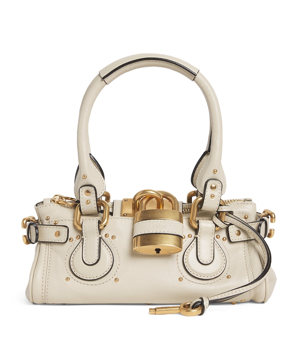 Chloé Small Leather Paddington Top-Handle Bag Cloudy Cream