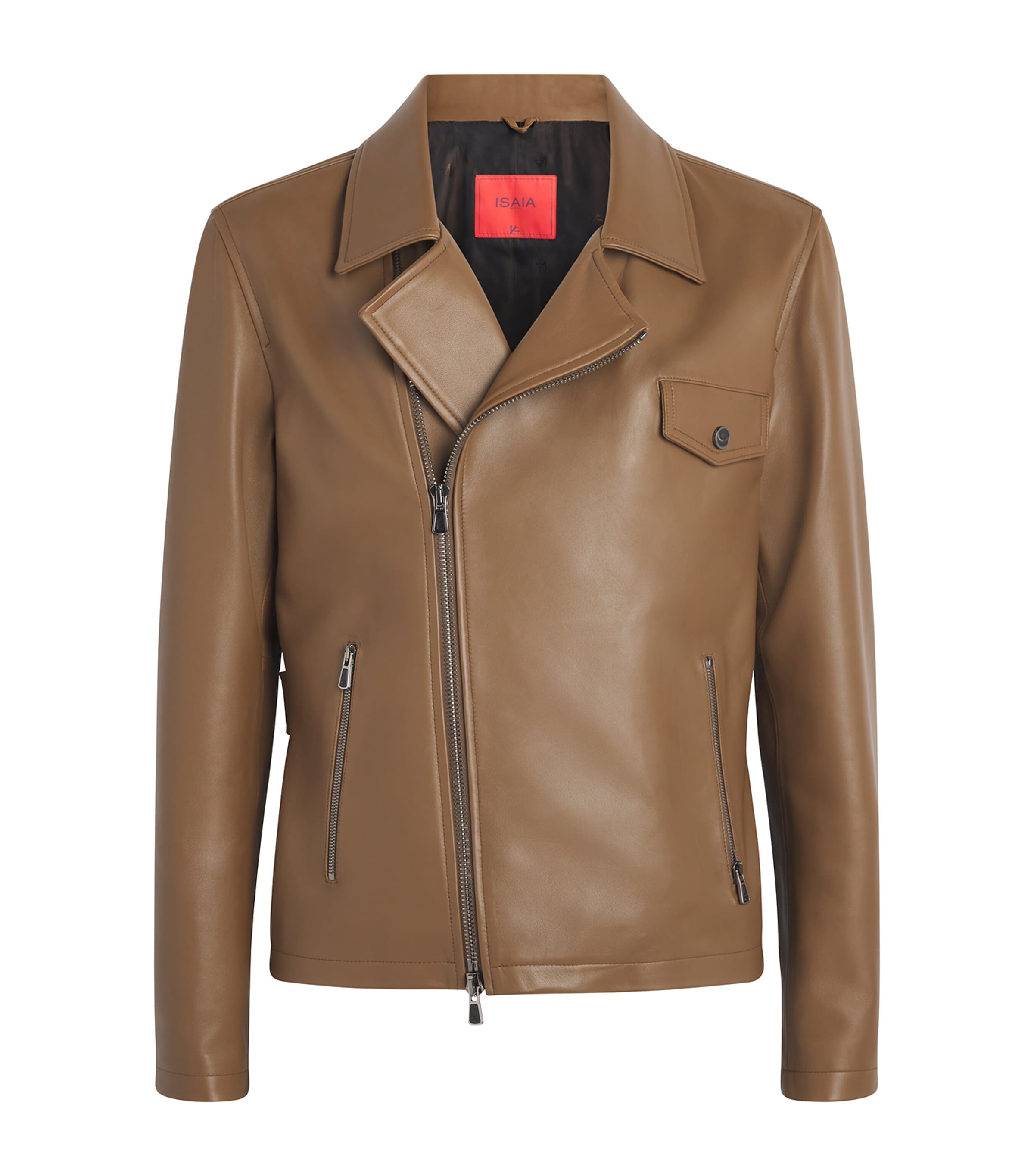 Isaia Mens Lamb Suede Motorcycle Jacket