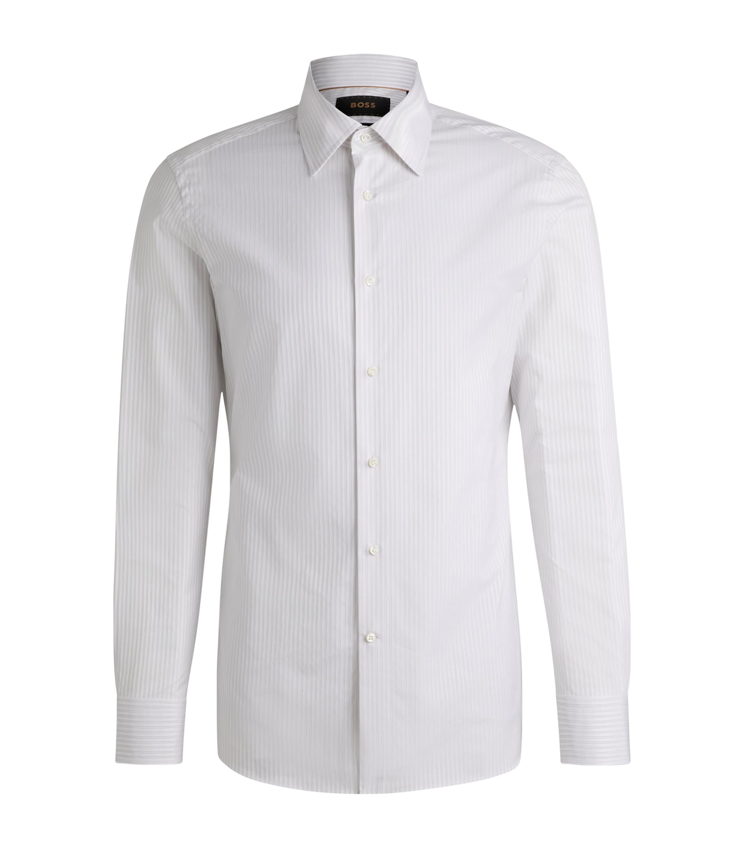 BOSS Mens Regenerative Cotton Striped Shirt