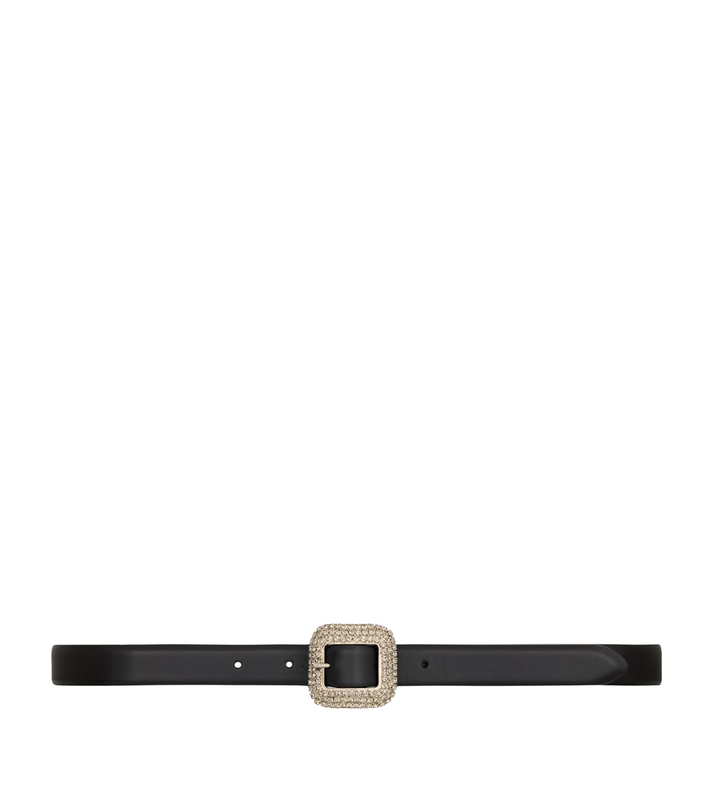 Saint Laurent Calfskin Embellished Belt