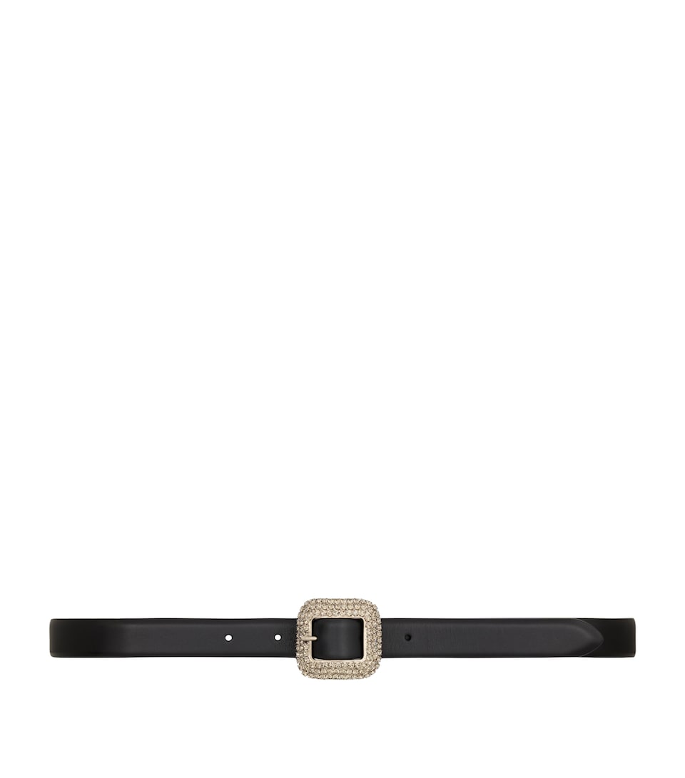 Saint Laurent Calfskin Embellished Belt