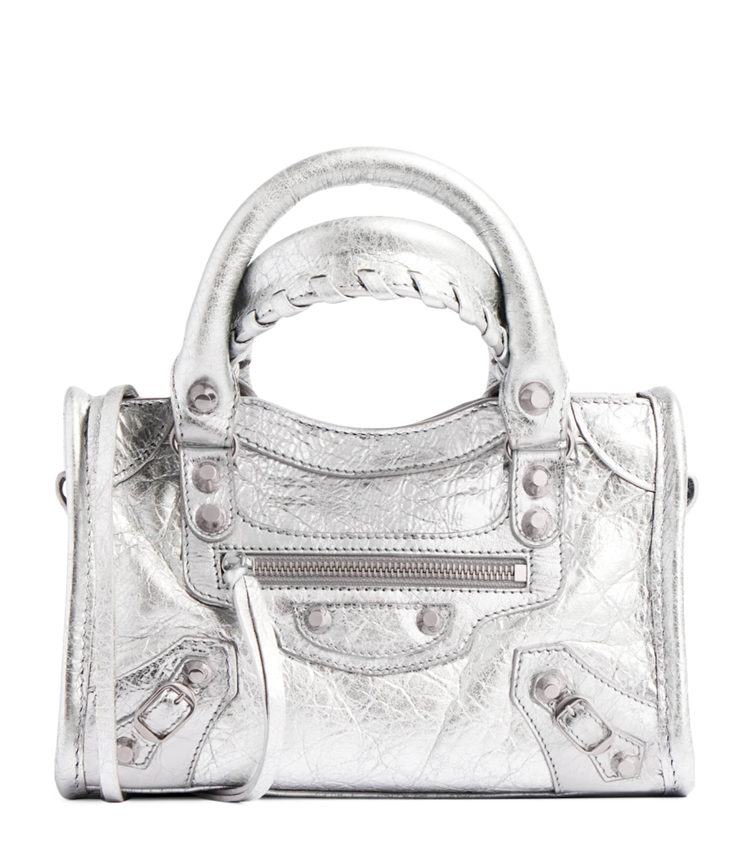 Metallic Le City Nano Top-Handle Bag