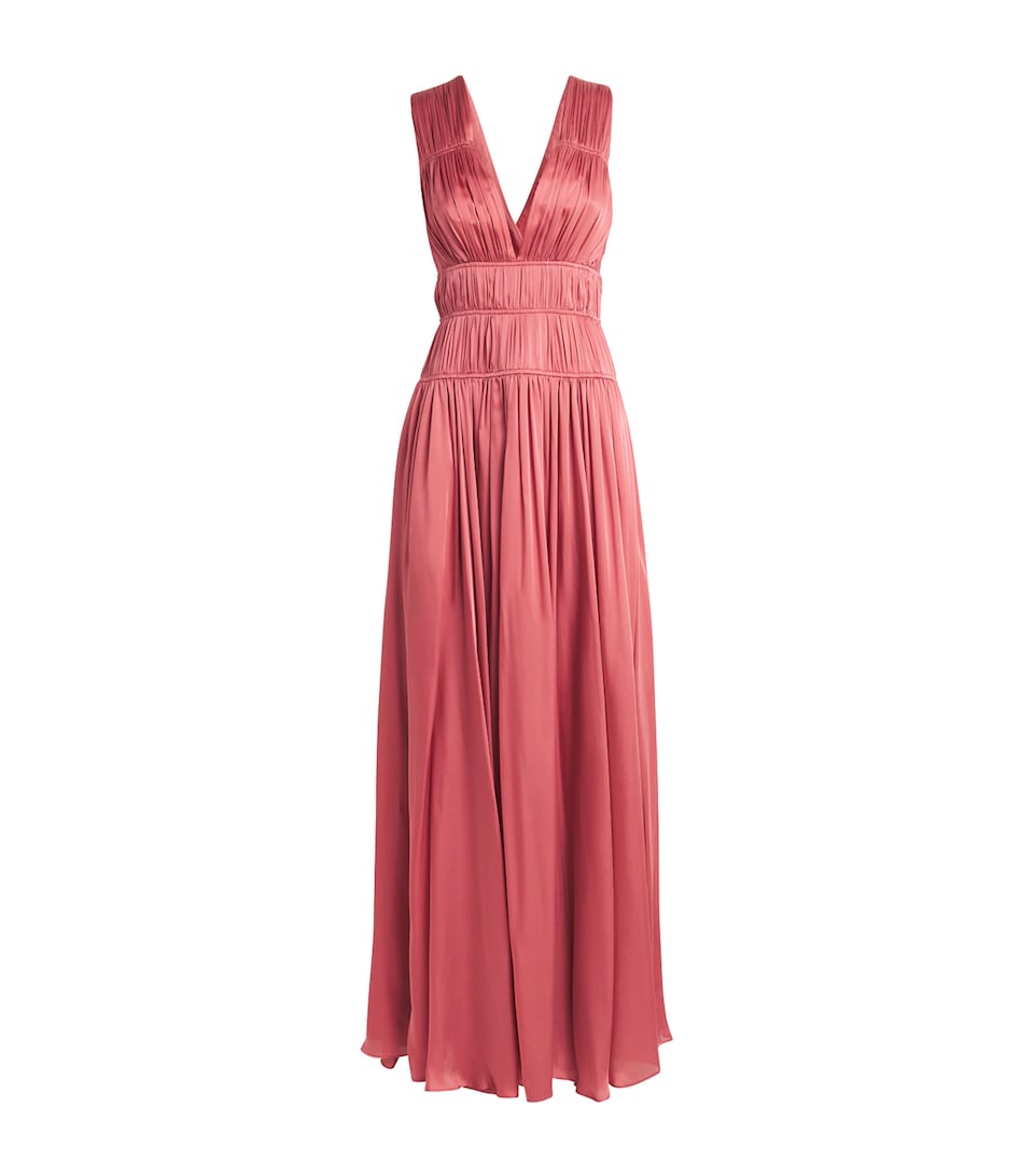 Ulla Johnson Womens Silk Boheme Gown Rosewood