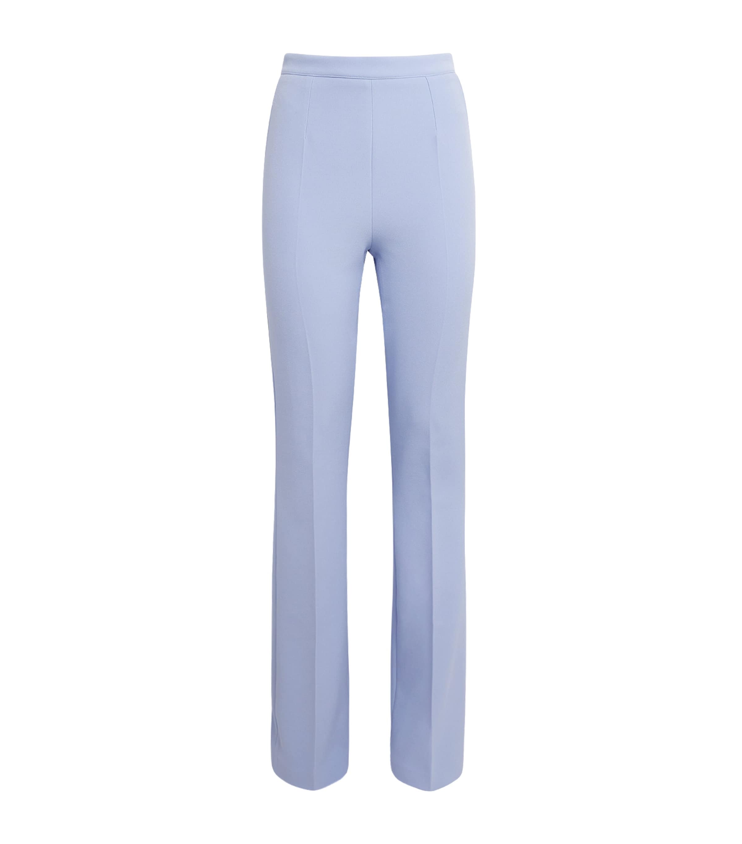 Safiyaa Womens Crepe Alexa Flared Trousers Soft Sky