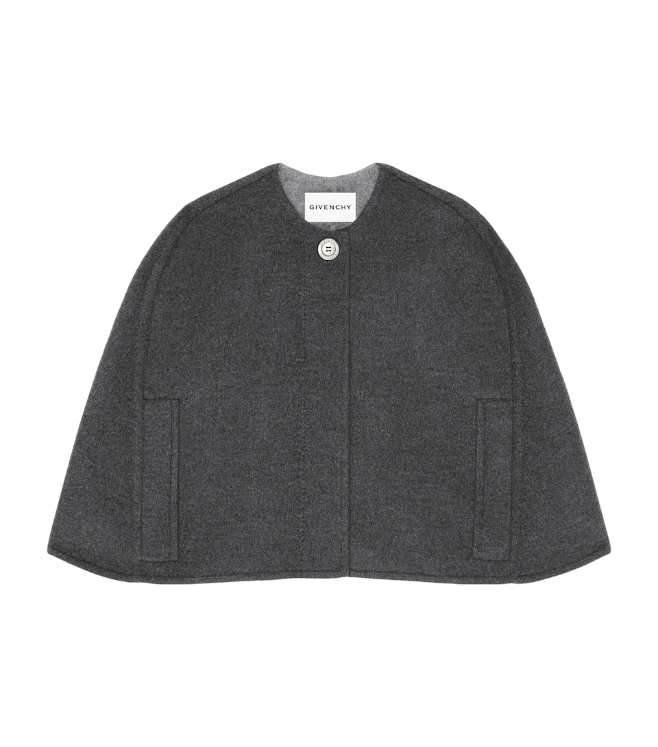 Wool-Cashmere Cropped Cape