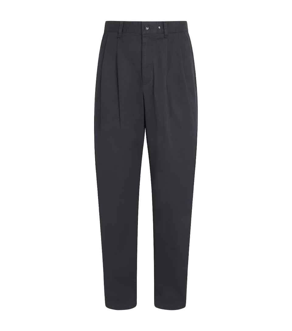Rag & Bone Mens Cotton Pleated Baggy Chinos Black
