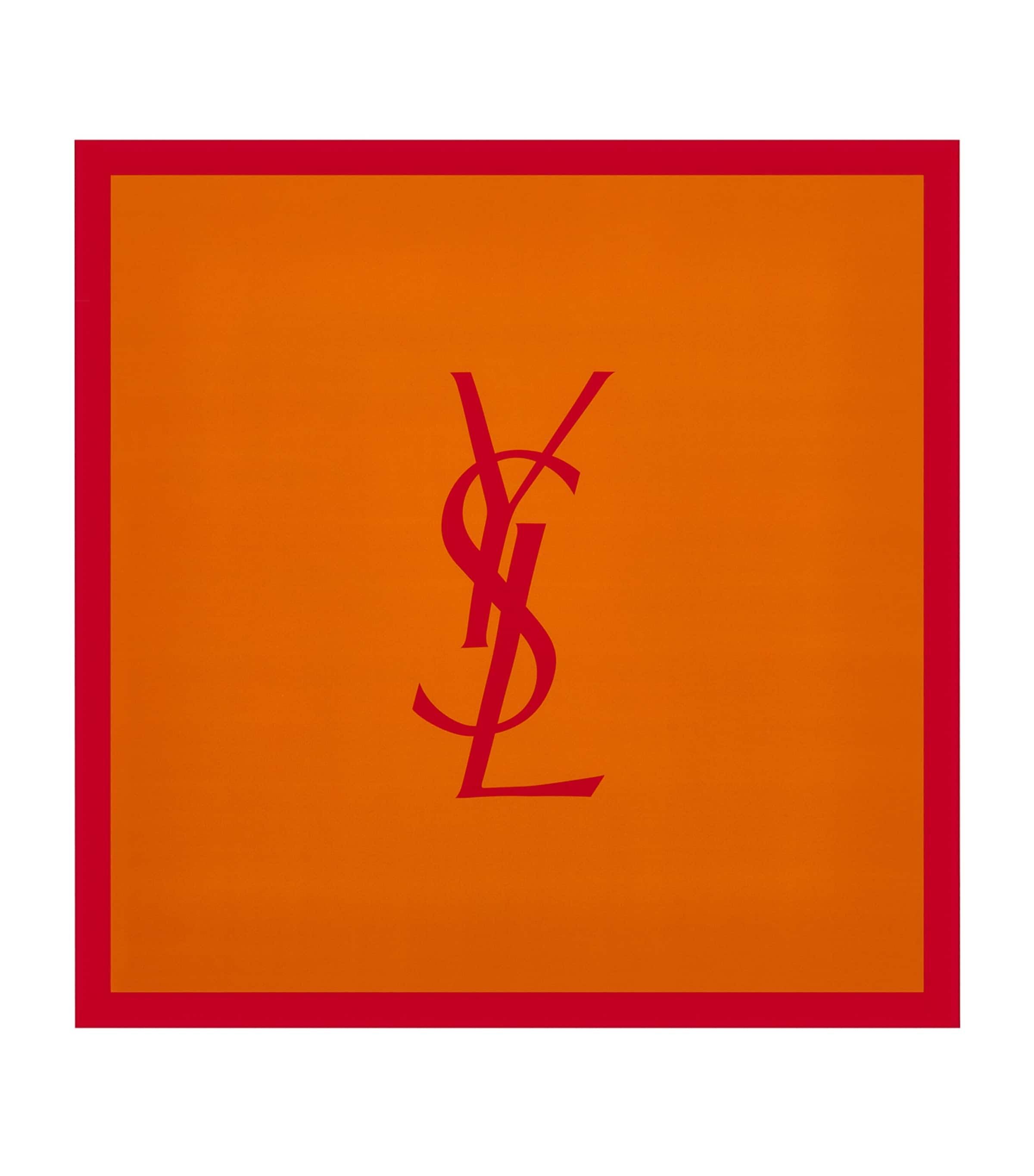 Saint Laurent Silk Cassandre Square Scarf