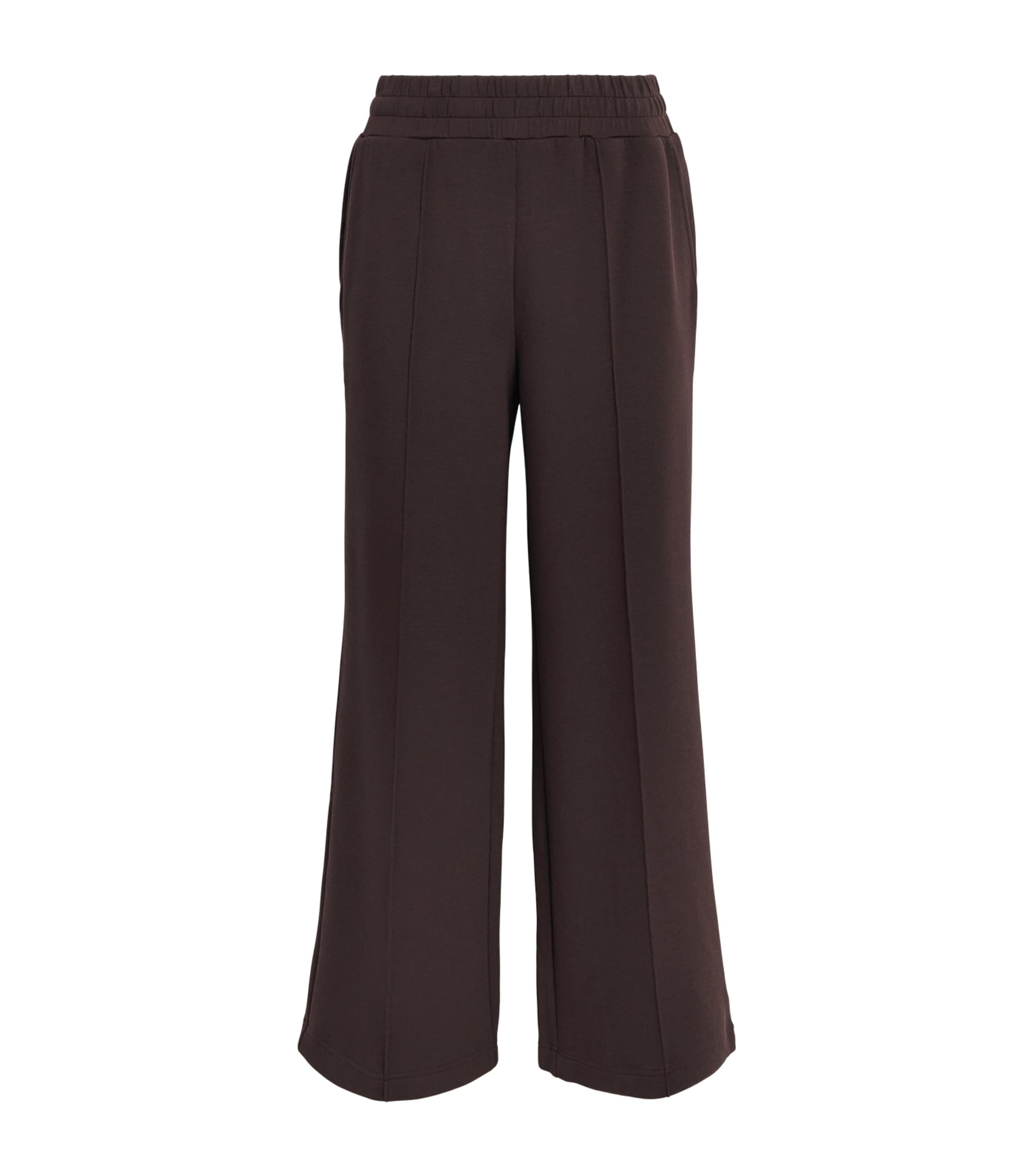 Varley Womens DoubleSoft Wide-Leg Sweatpants Coffee Bean