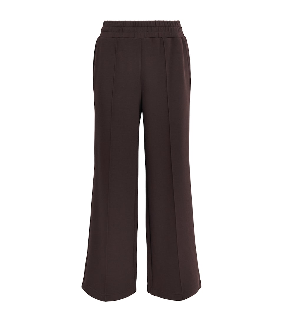 Varley Womens DoubleSoft Wide-Leg Sweatpants Coffee Bean