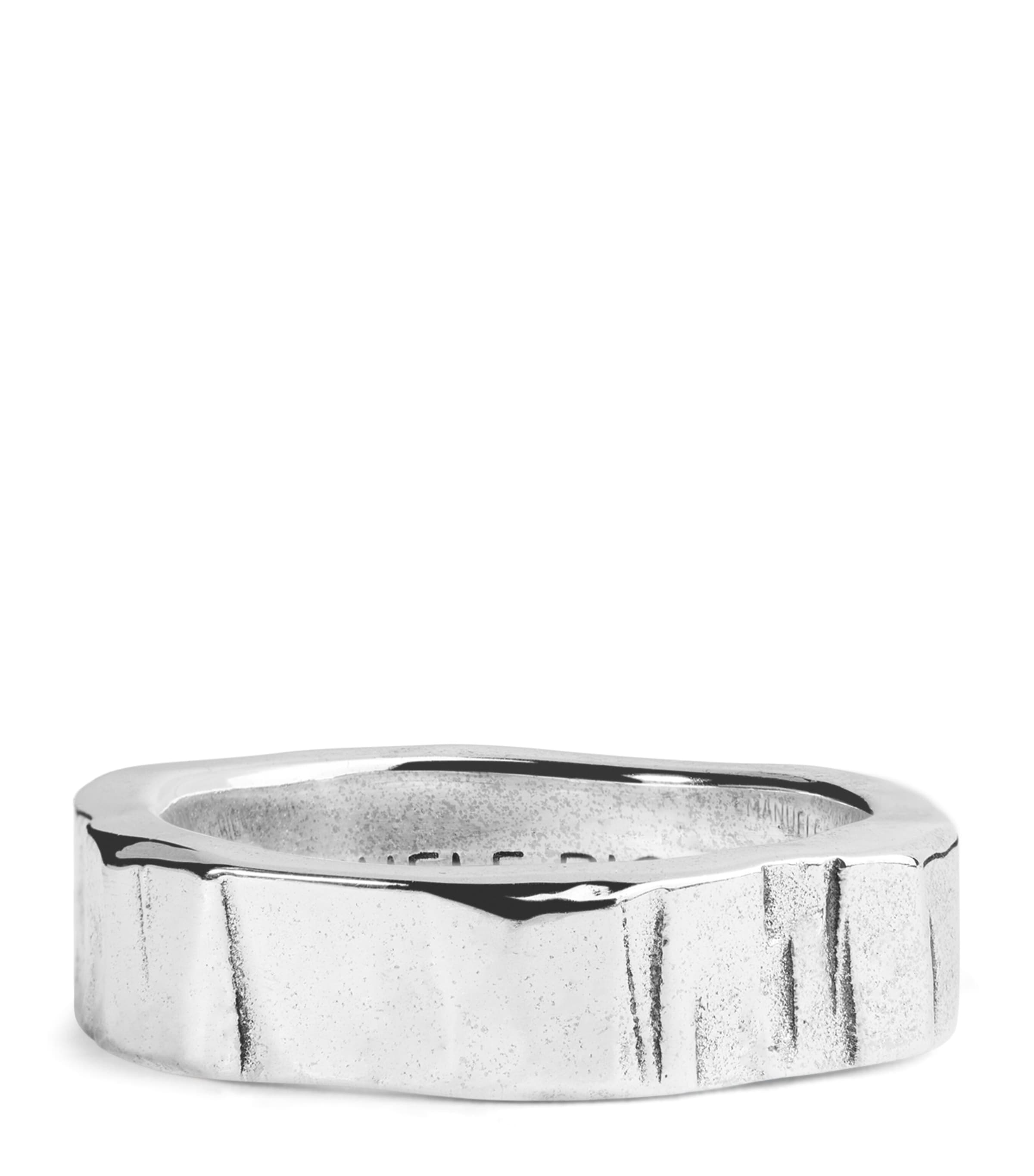 Silver Hammered Band Ring