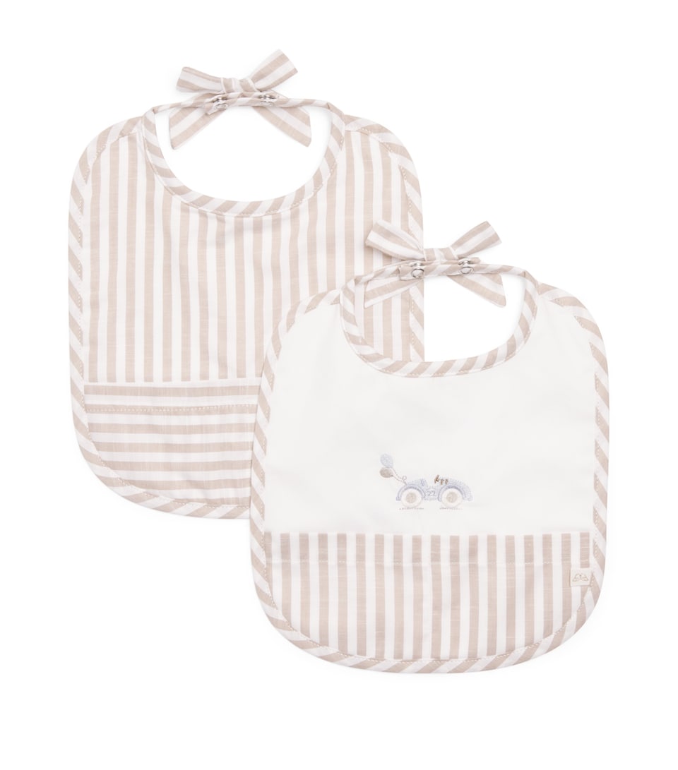 Pima Cotton April Race Car Bibs (Set of 2)