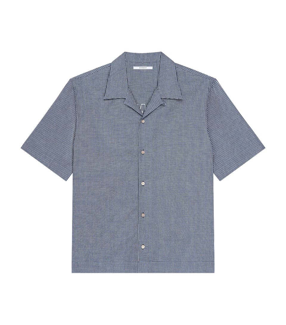 Givenchy Mens Cotton Short-Sleeve Shirt White/blue