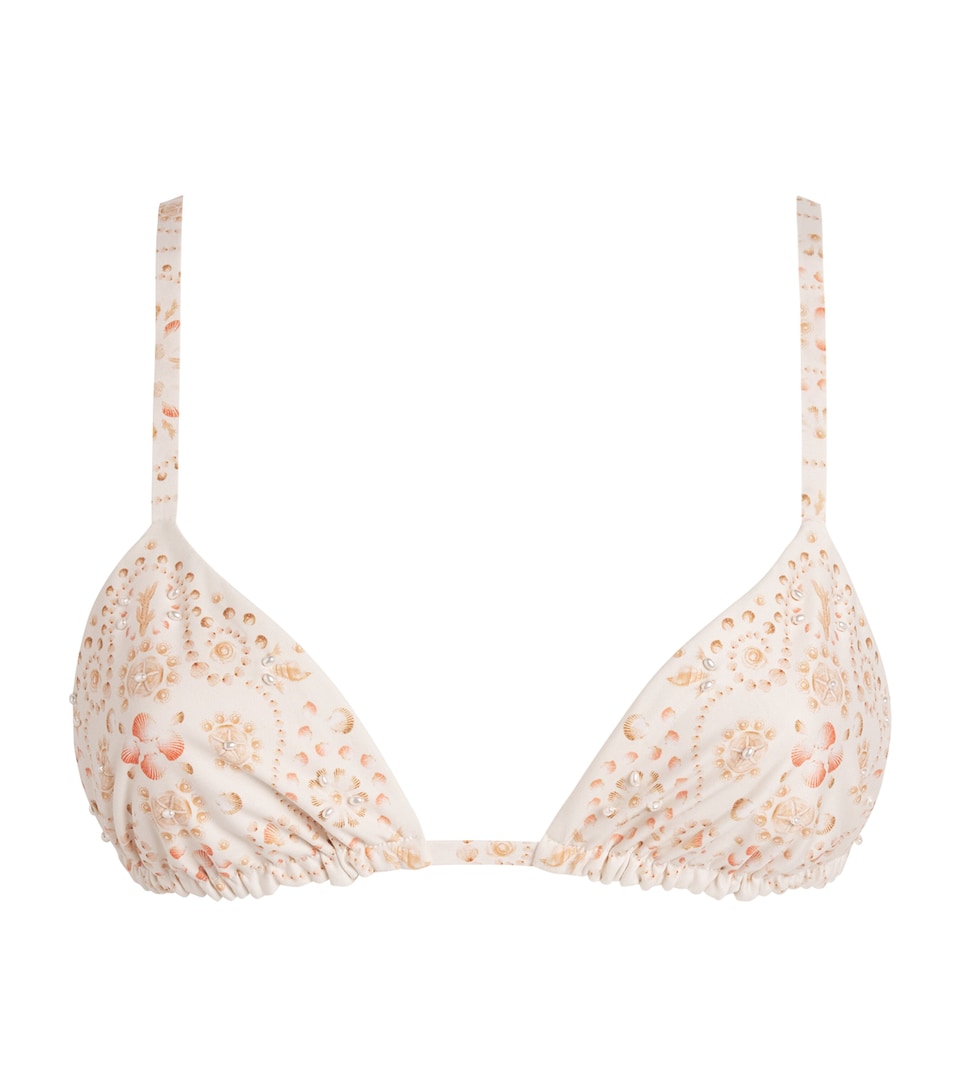 Agua By Agua Bendita Womens Embellished Tulua Playa Bikini Top