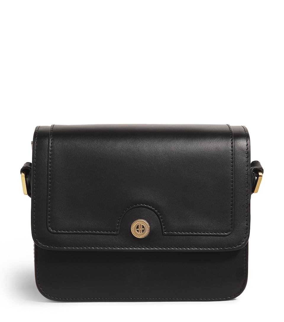 Harrods Leather Camera Bag Black