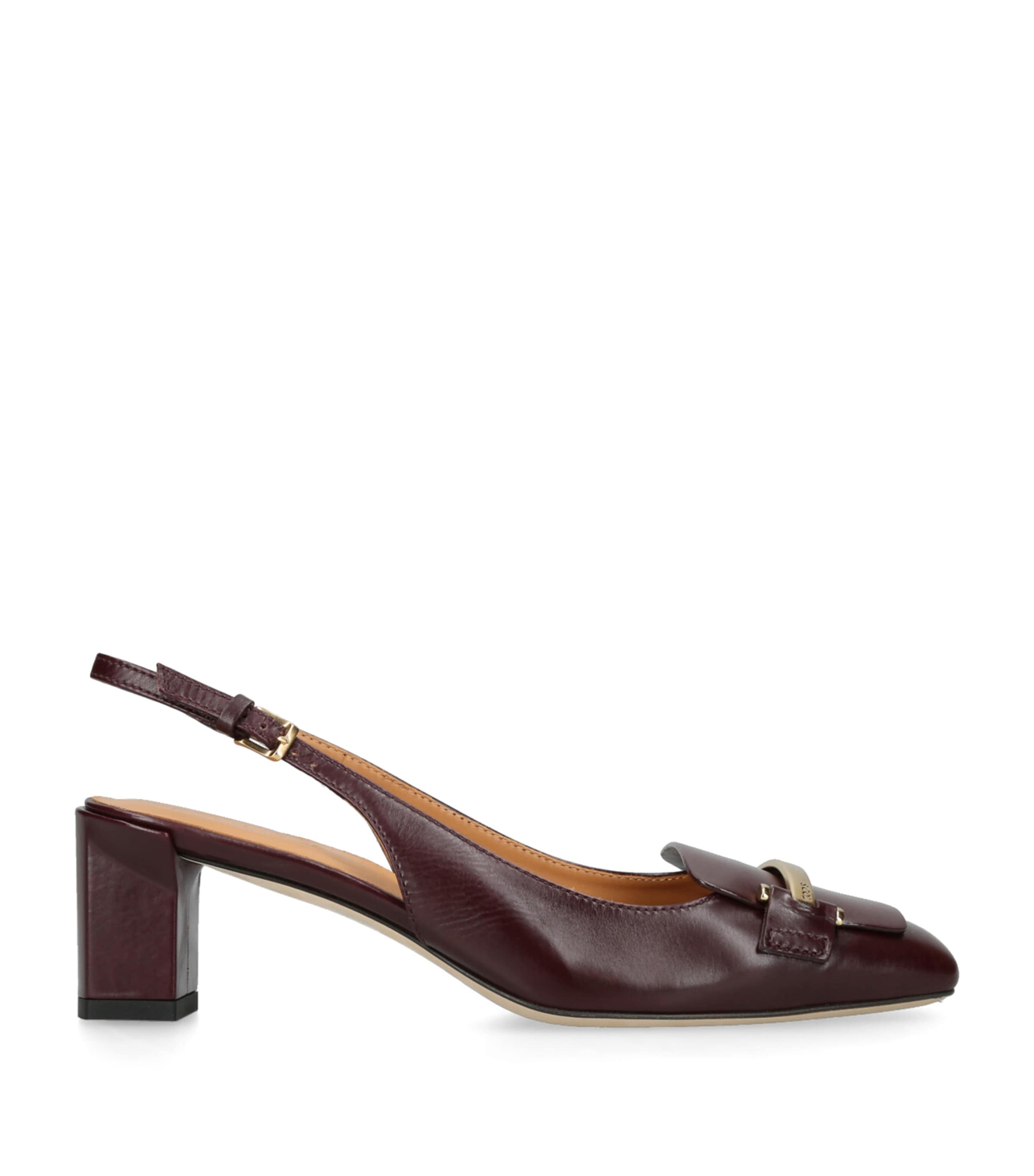Leather Barretta Slingback Pumps 50