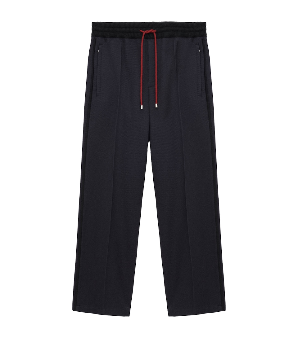 Wool-Blend Drawstring Trousers