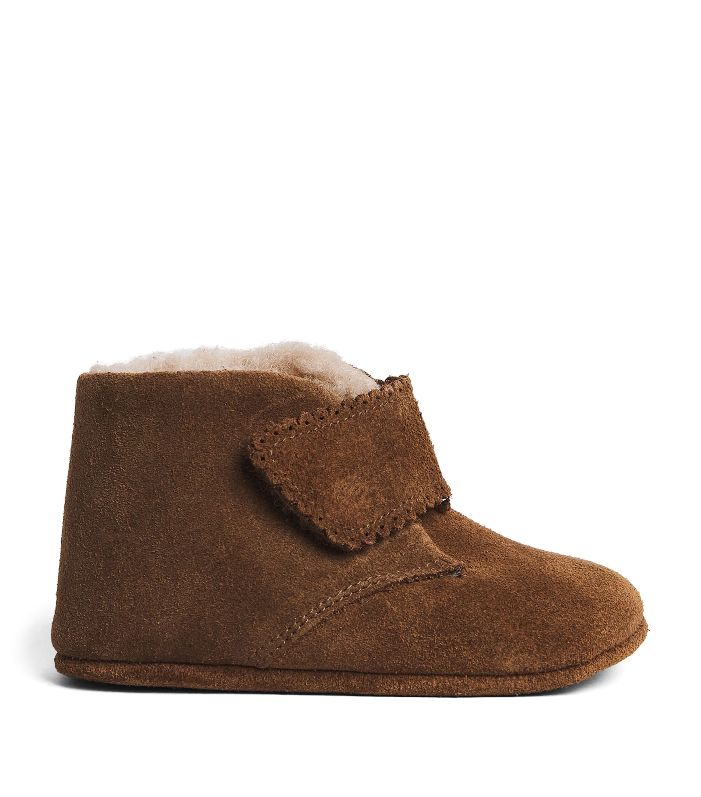 Suede Fleece-Lined Booties