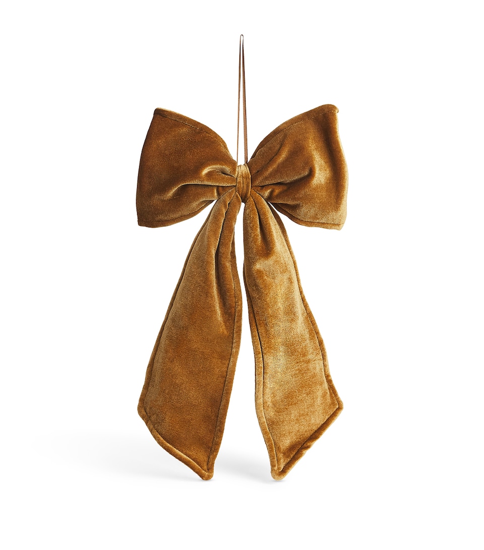 Luxury Garland Large Velvet Bow Tree Decoration Gold