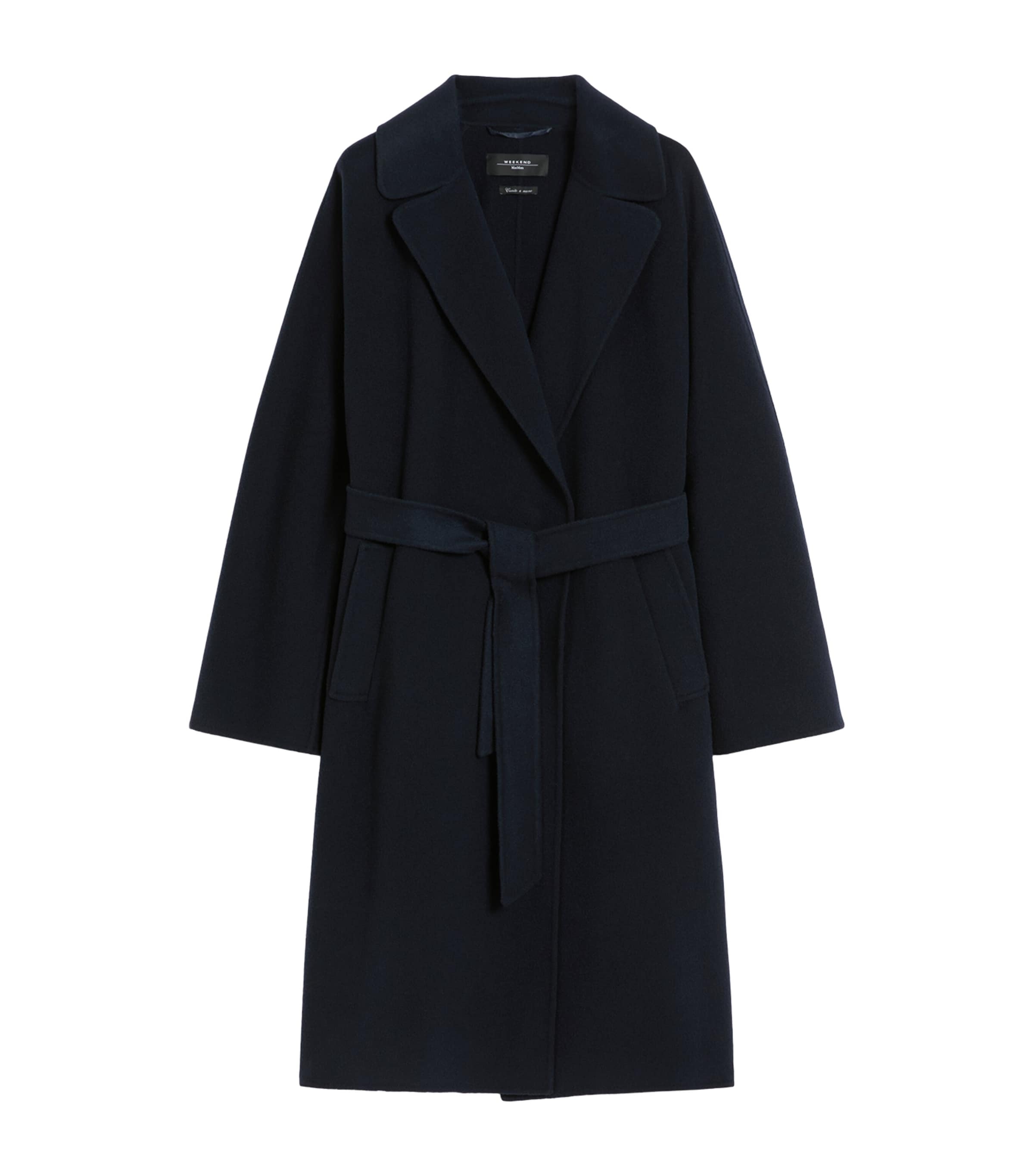 Wool-Blend Belted Coat