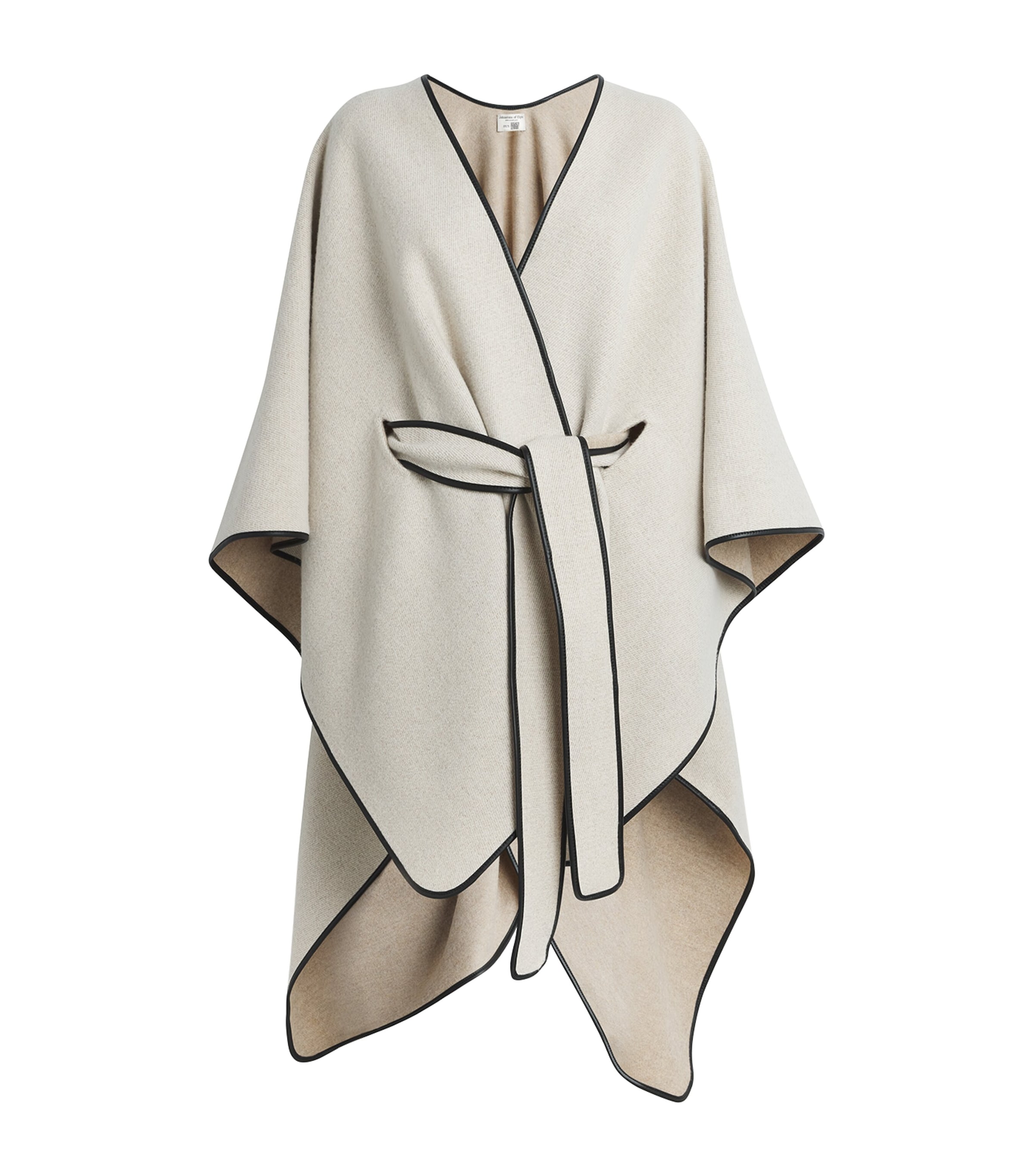 Johnstons Of Elgin Womens Wool-Cashmere Belted Cape Ecru/oatmeal