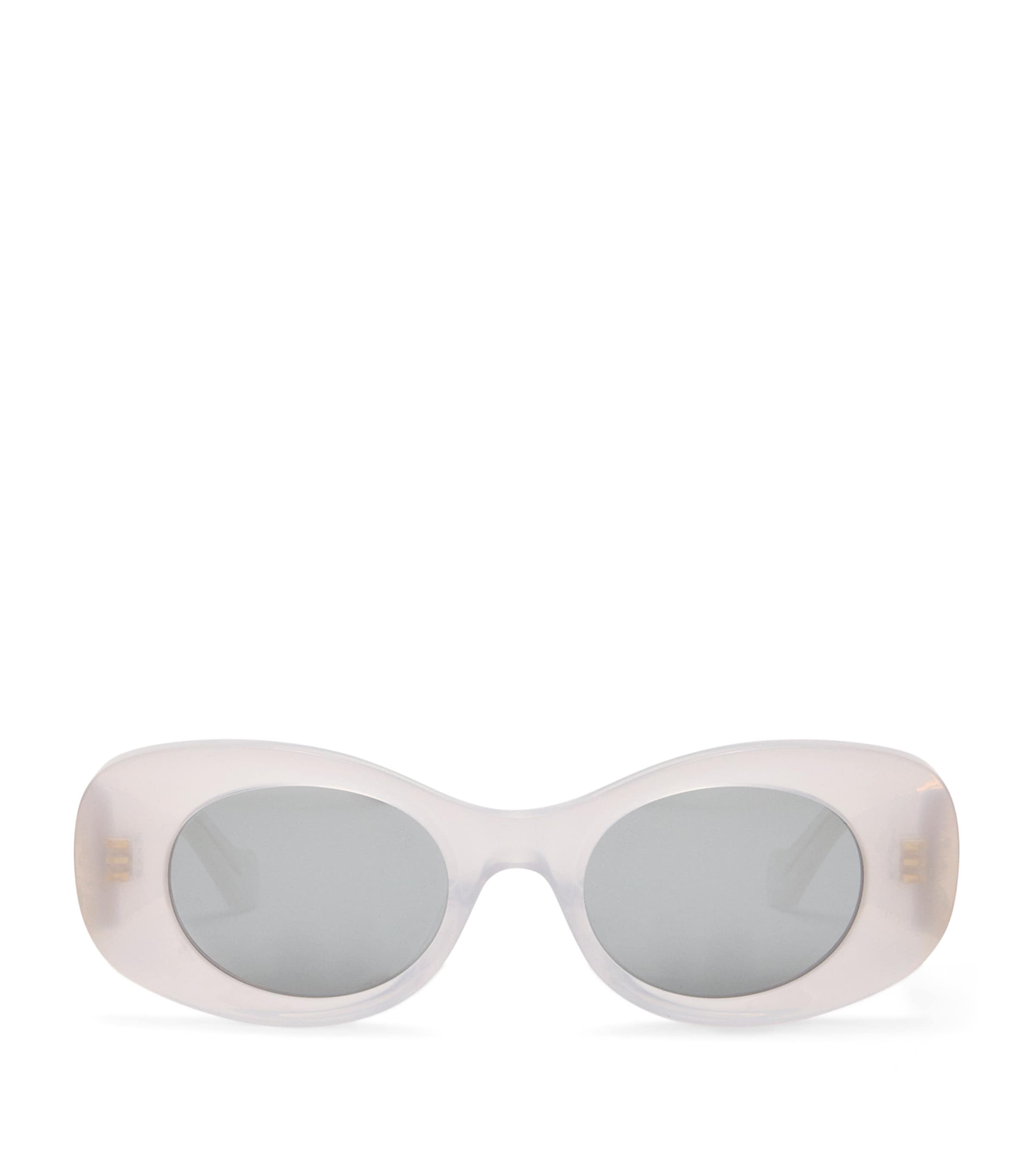 Bevelled Oval Sunglasses