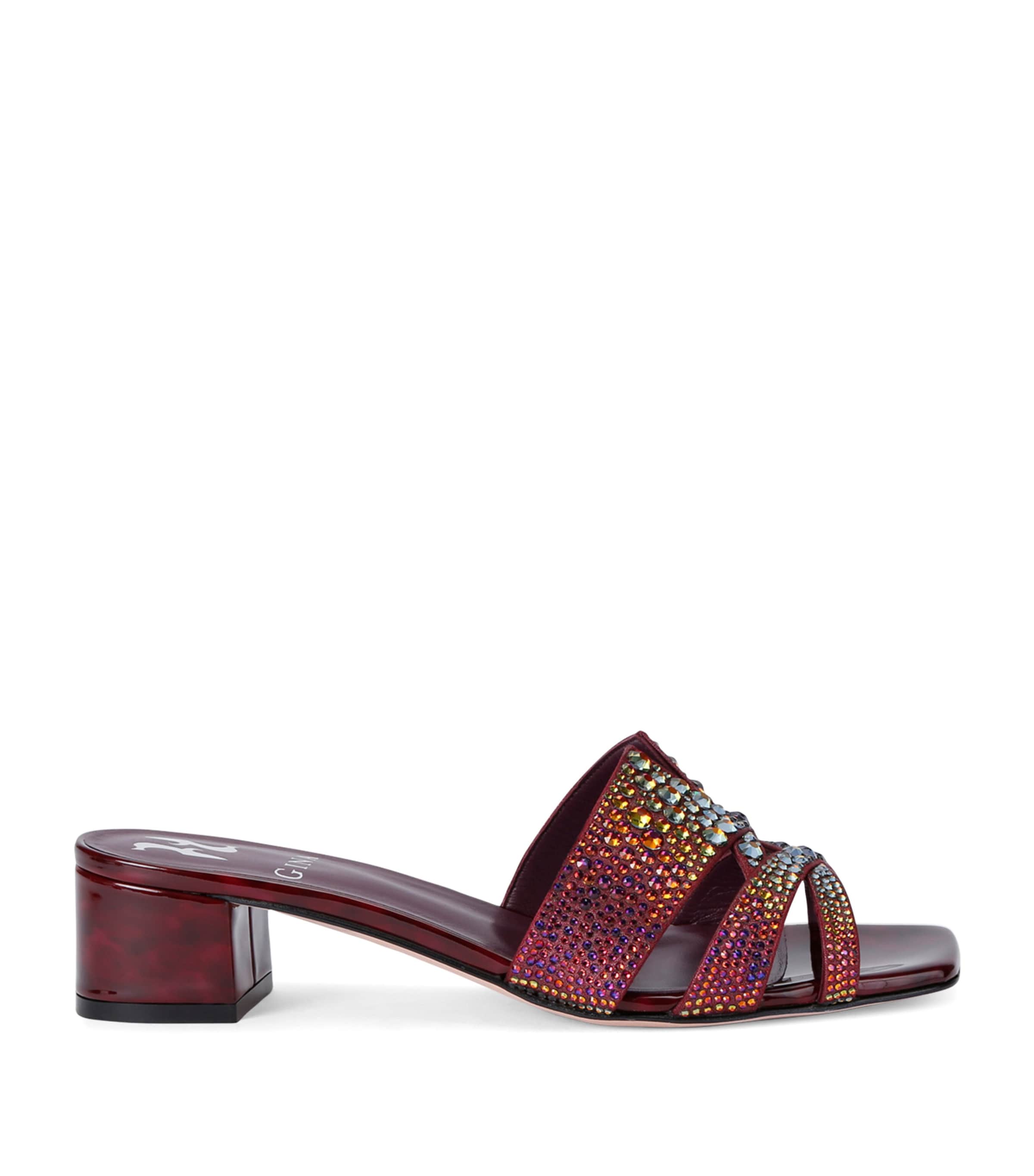 Leather Embellished Olympia Mules 35