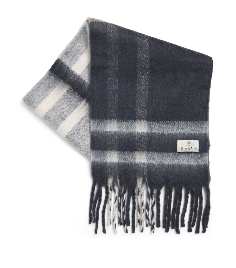 Barbour Knitted Bouclé Tartan Isla Scarf Birchwood Drs Tartan