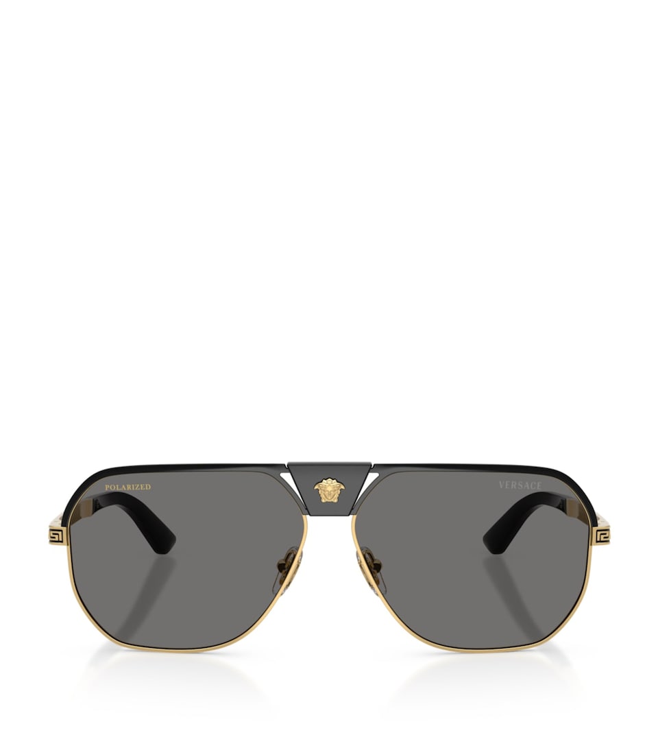 Versace Metal VE2294 Aviator Sunglasses Black