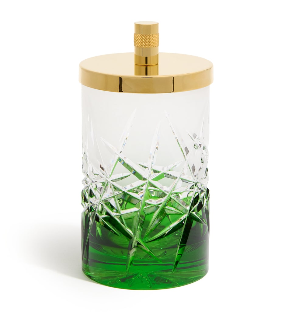 Crystal Ivy Green Jar With Lid