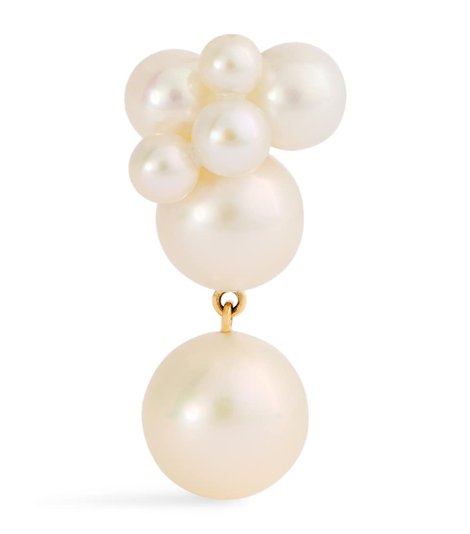 Yellow Gold and Pearl Bisou Perle Single Earring