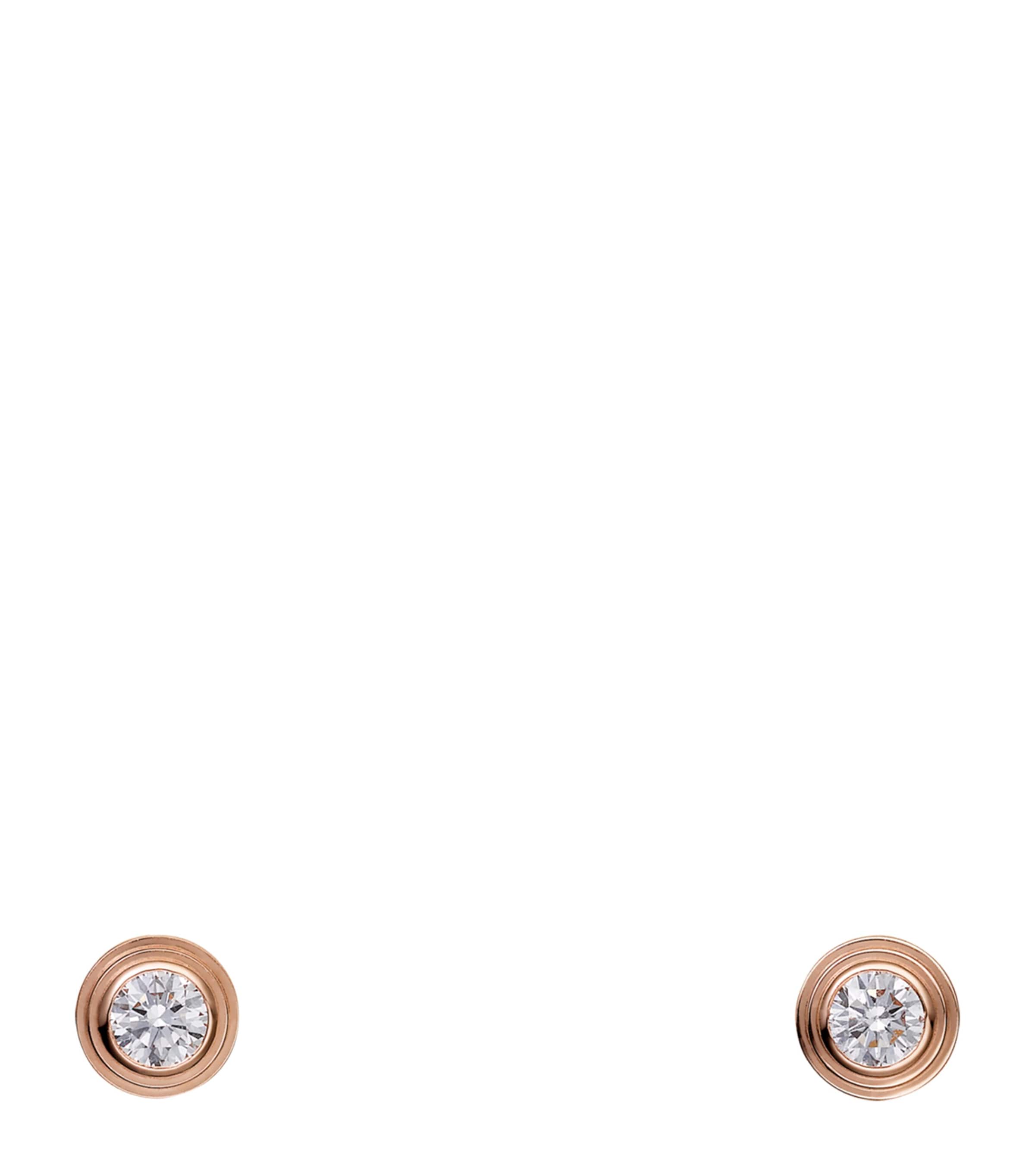 Rose Gold and Diamond Cartier d'Amour Earrings