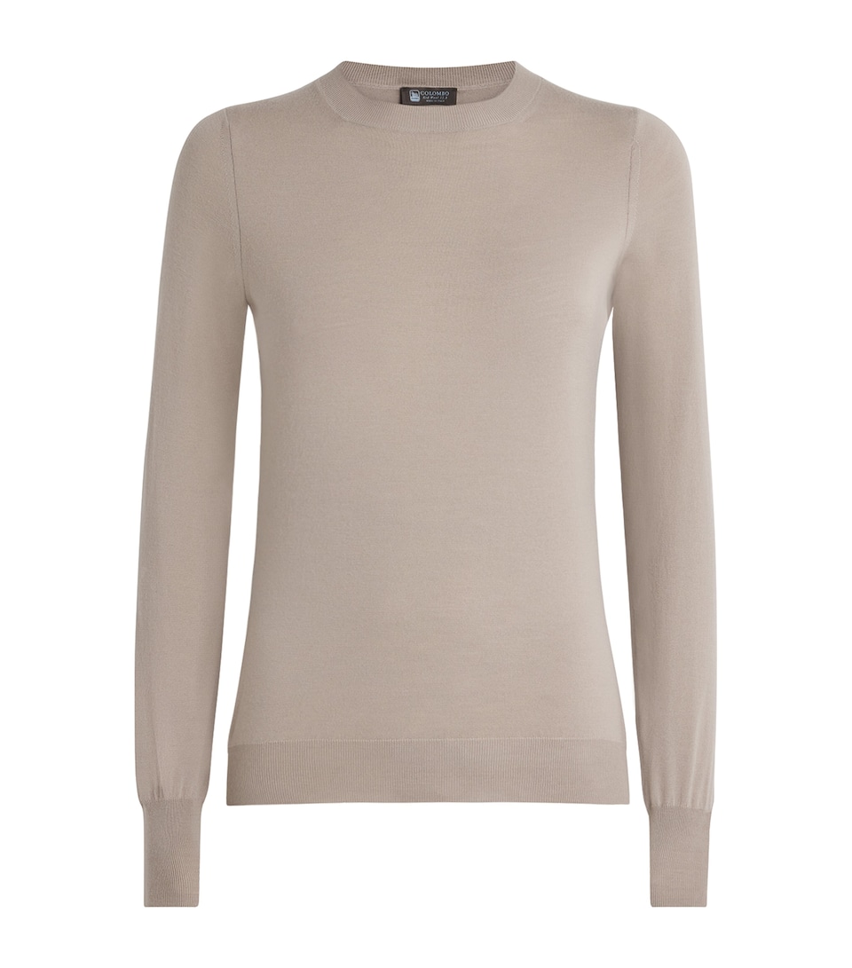Colombo Womens Cashmere Sweater Beige