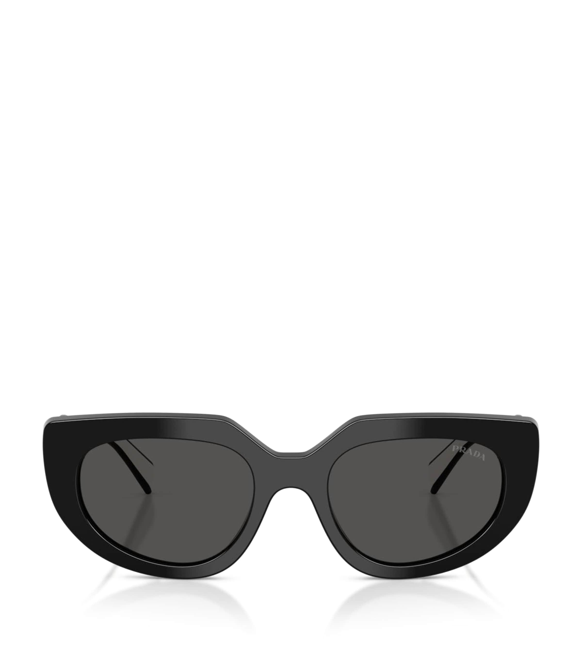 Prada PR D02S  Oval Sunglasses Black