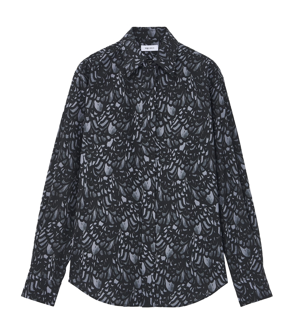 Cotton Feather Print Shirt