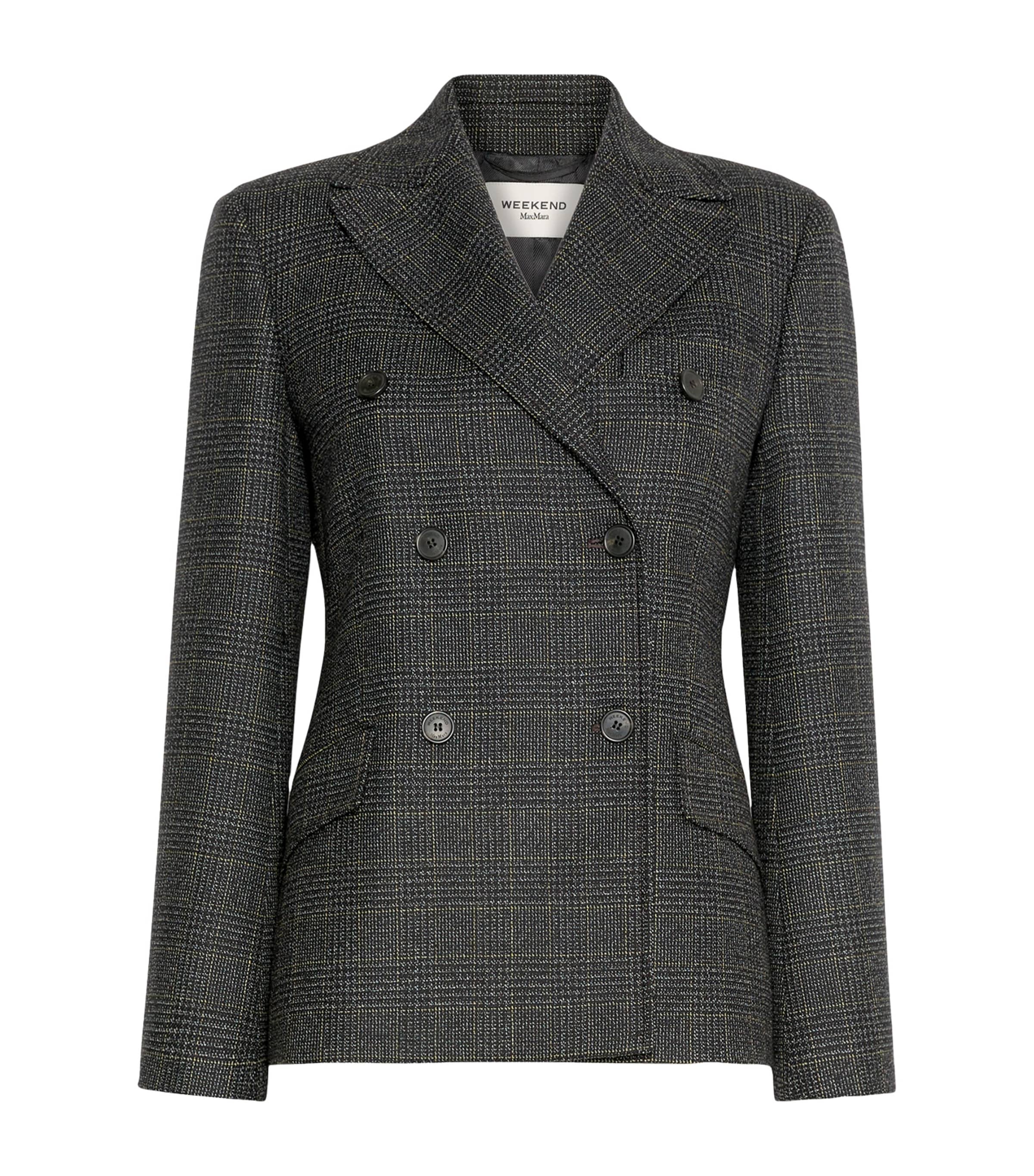 Weekend Max Mara Womens Virgin Wool Blazer Dark Grey