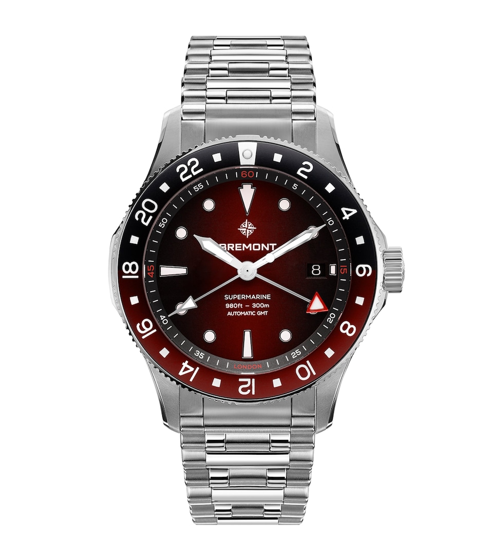 Stainless Steel 300m Supermarine GMT Watch 40mm
