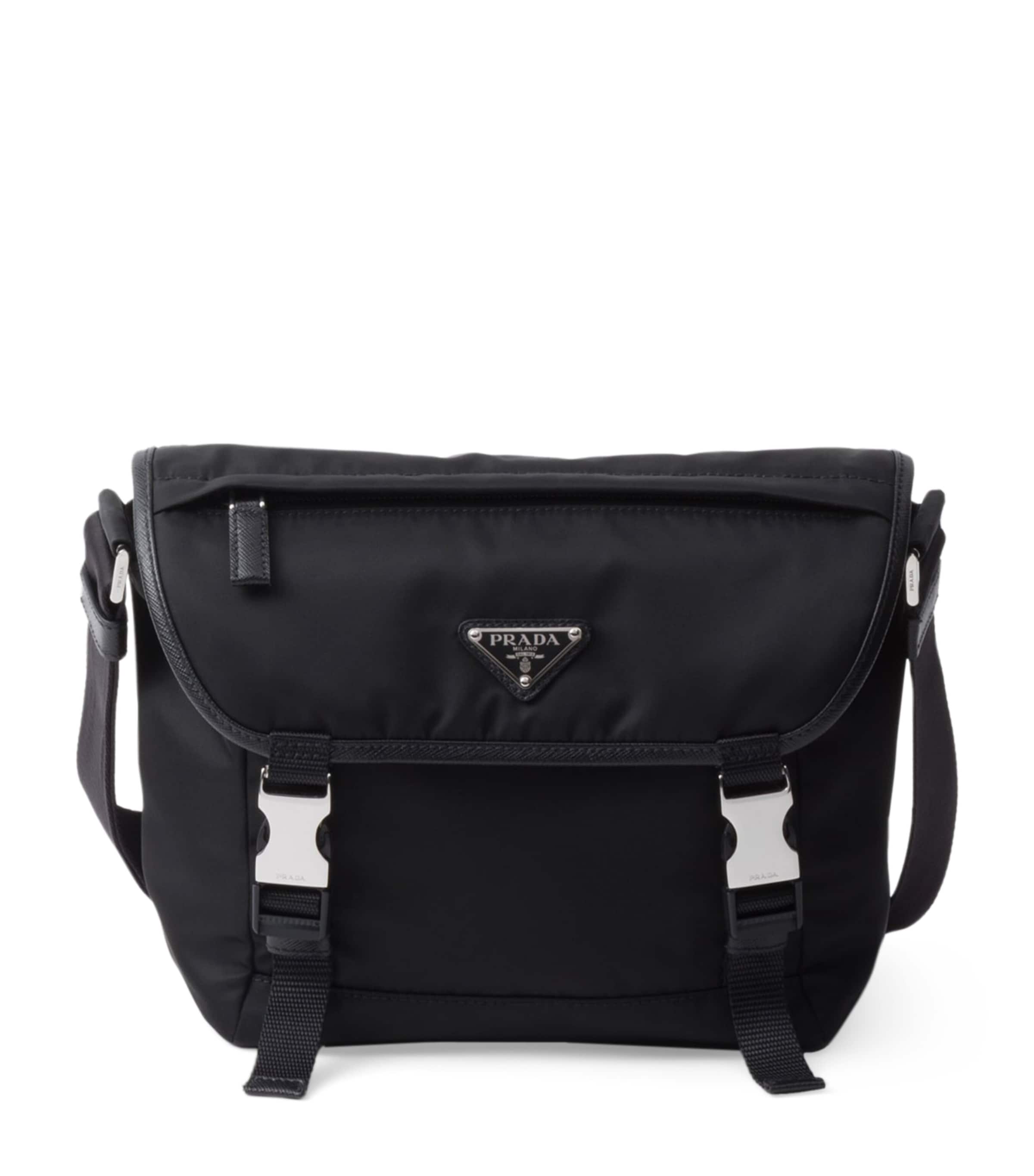 Re-Nylon and Saffiano Leather Shoulder Bag