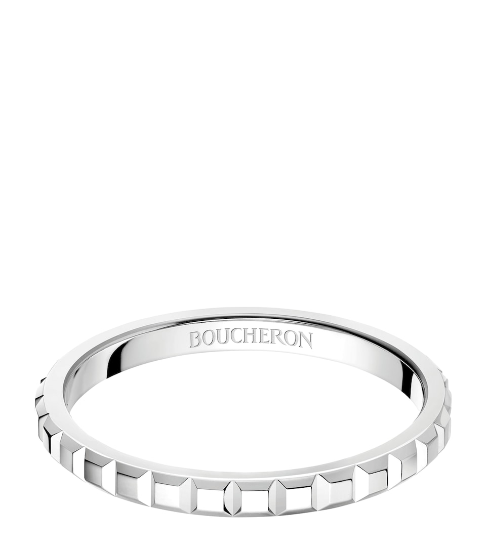 Mini Platinum Clou de Paris Wedding Band