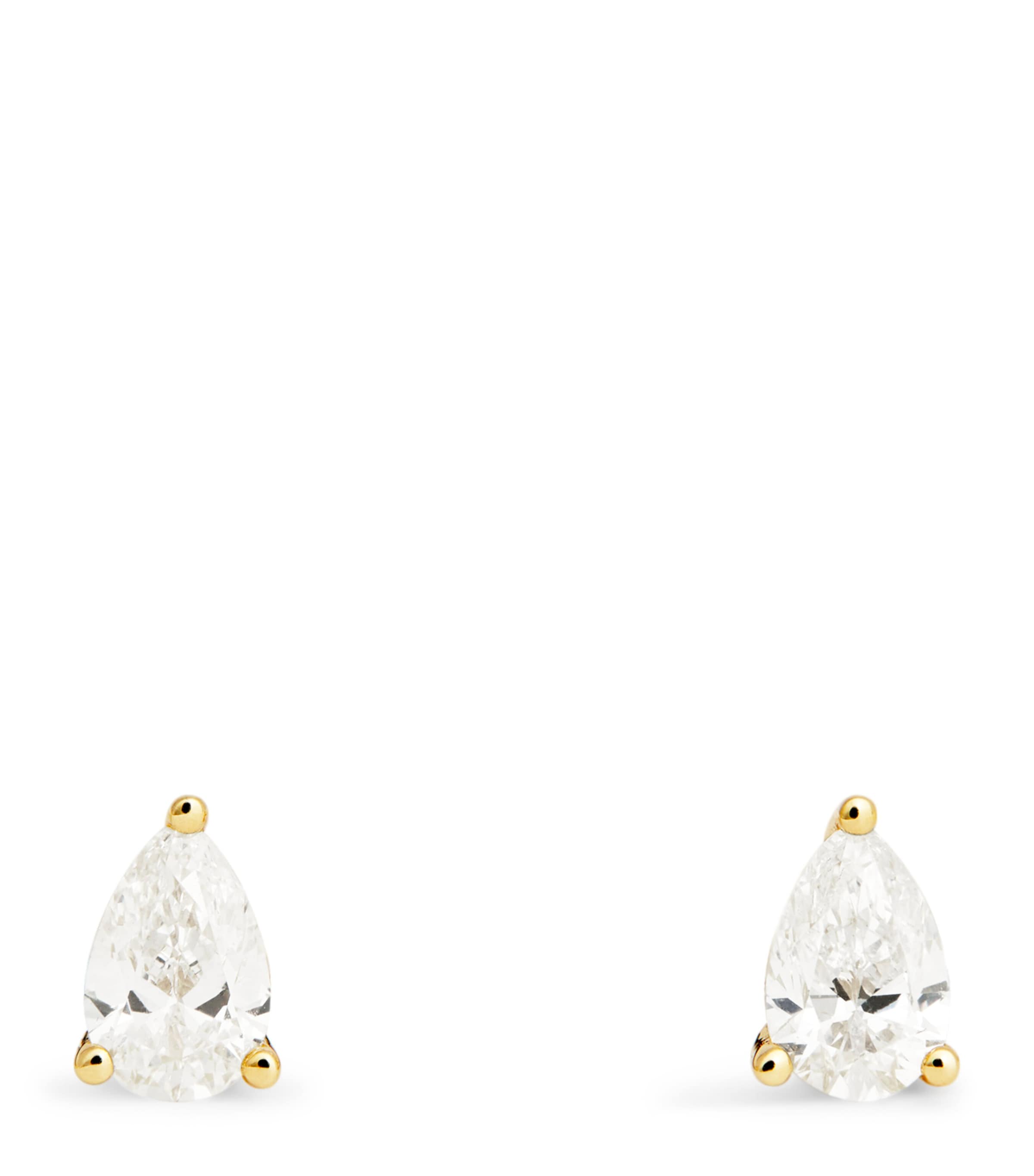Yellow Gold and Diamond Pear Stud Earrings (0.50ct)
