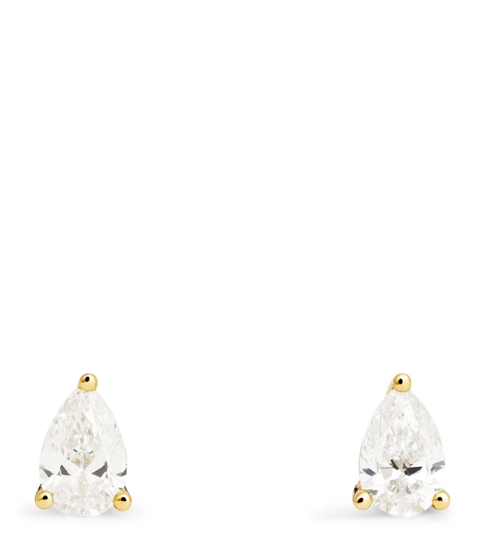 Yellow Gold and Diamond Pear Stud Earrings (0.50ct)
