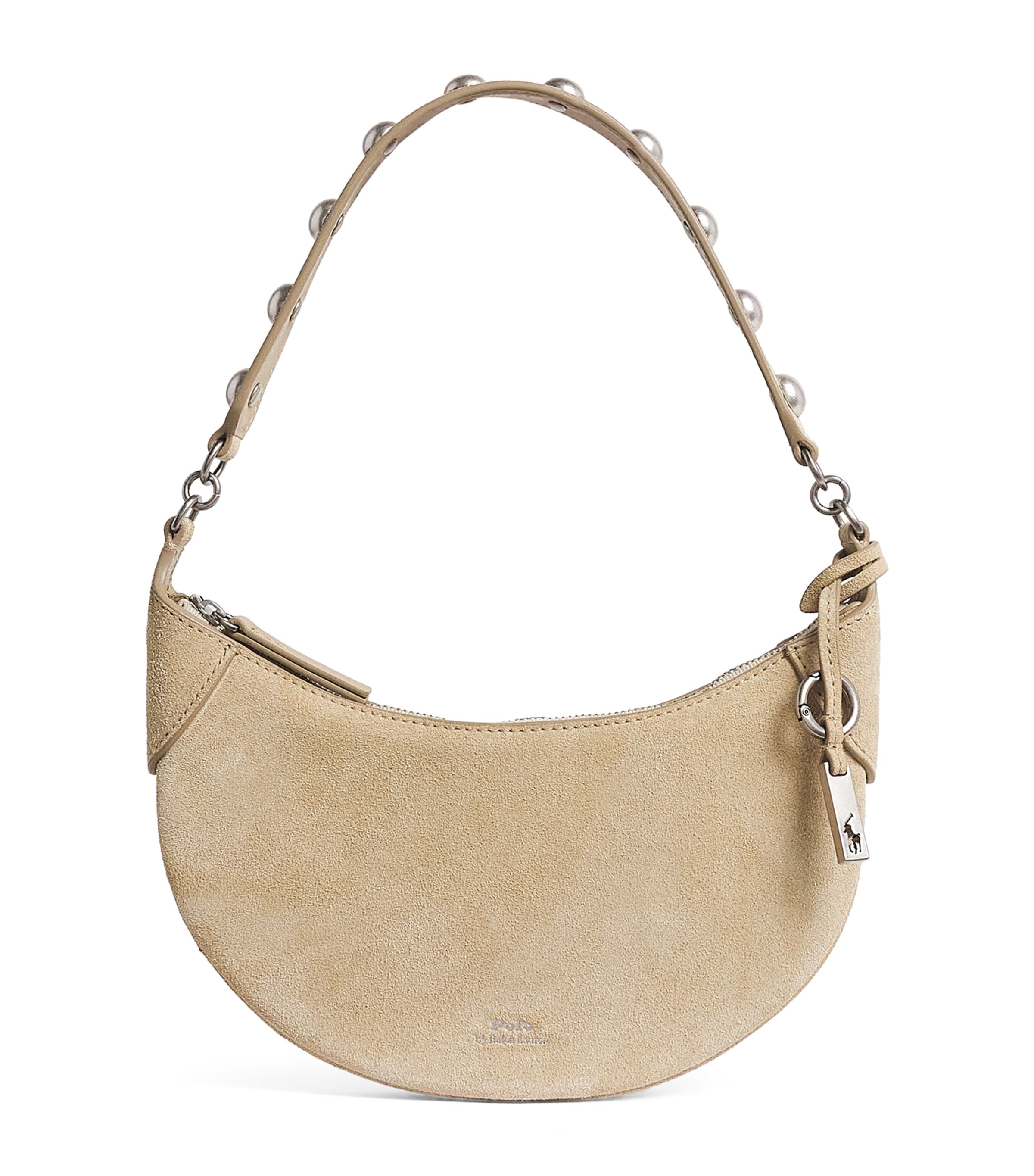 Mini Suede Studded ID Shoulder Bag