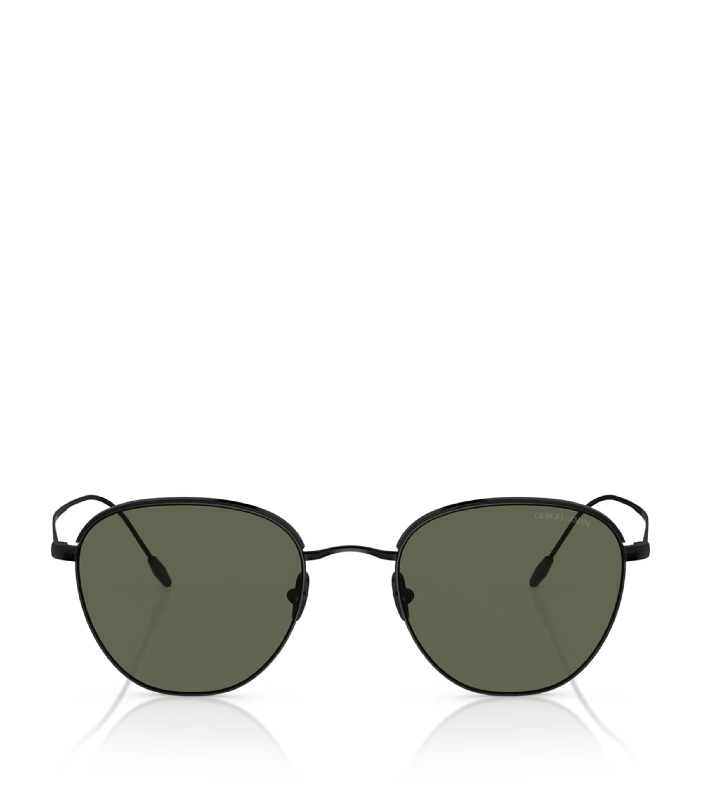 Giorgio Armani Rounded Square Sunglasses Black