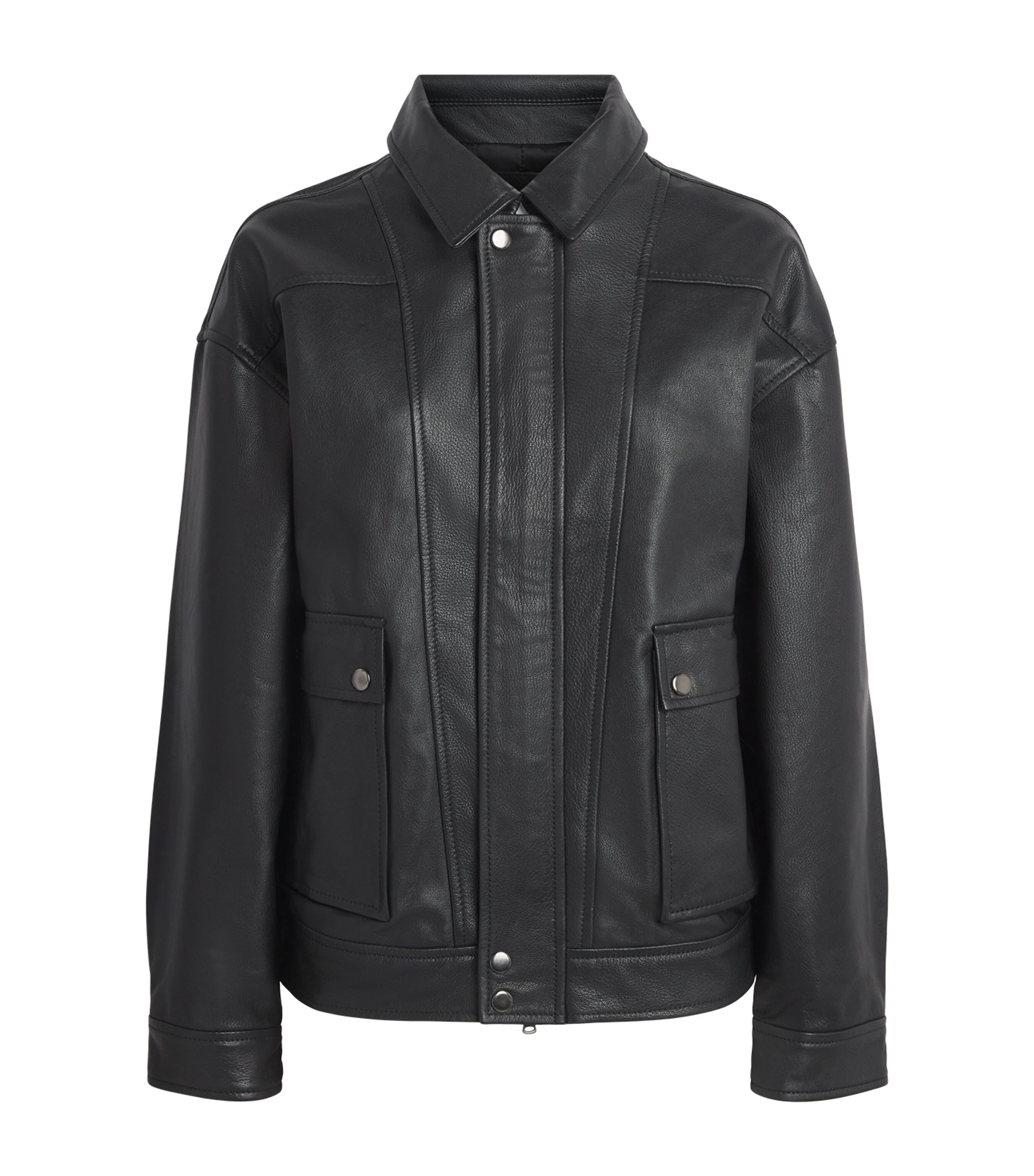 PAIGE Womens Ashland Leather Jacket Black