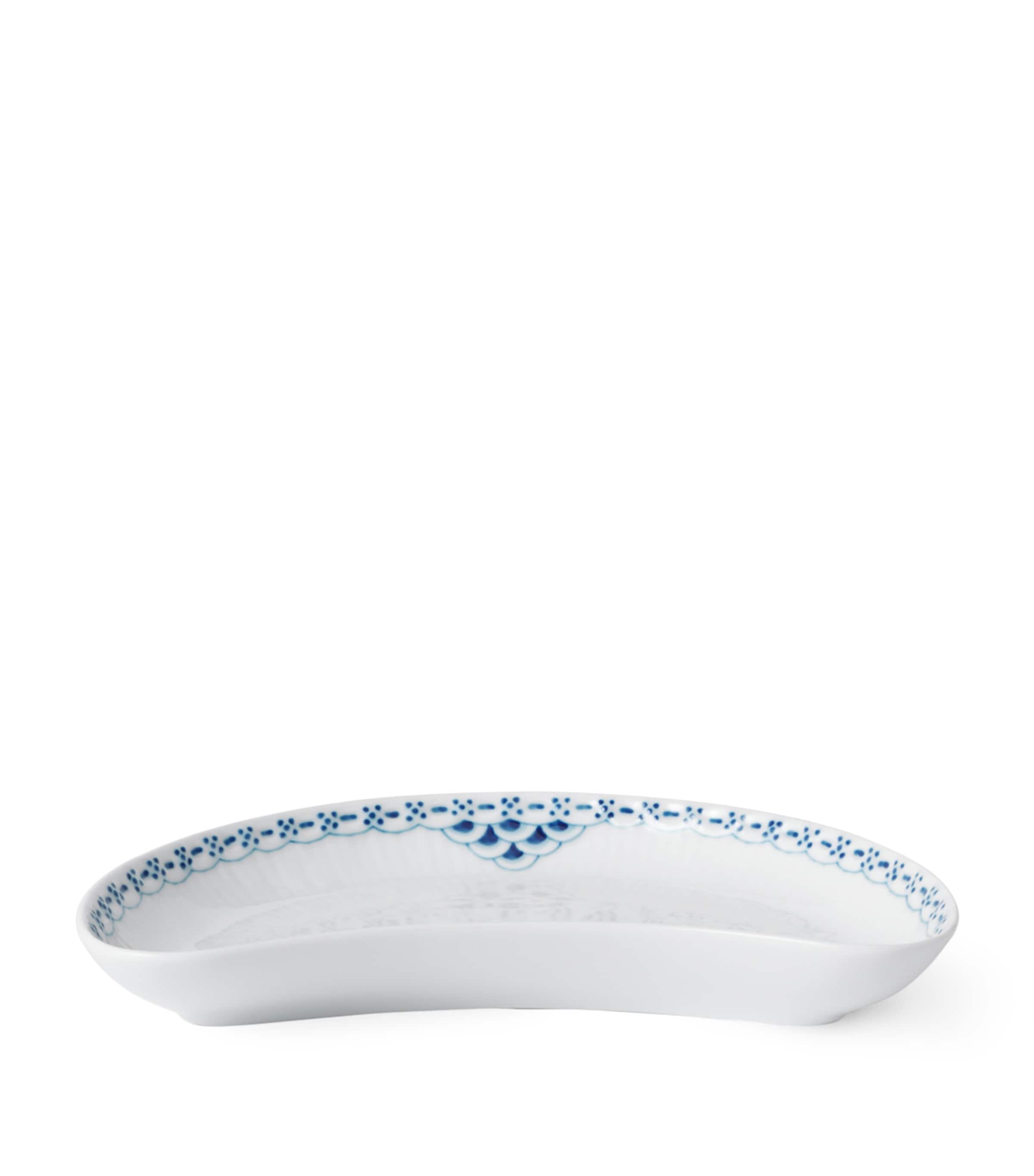 Royal Copenhagen Porcelain Princess Crescent Dish (22cm) White